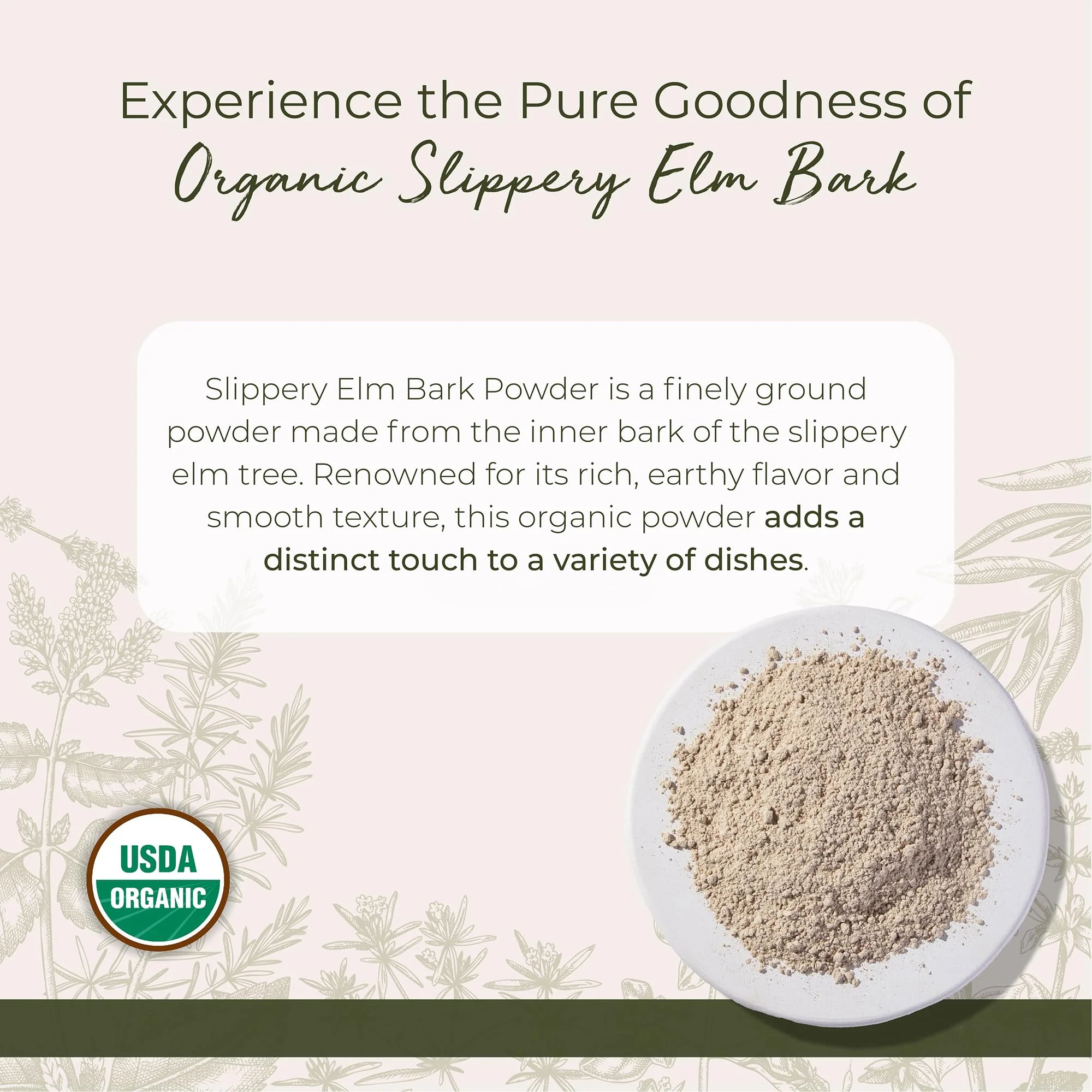Starwest Botanicals Organic Slippery Elm Bark Powder - Traditional Herb for Tea & Recipes, Enjoy with Milk & Sweetener, Certified Kosher, Non-GMO - Bulk 1 lb Bag - Image 6