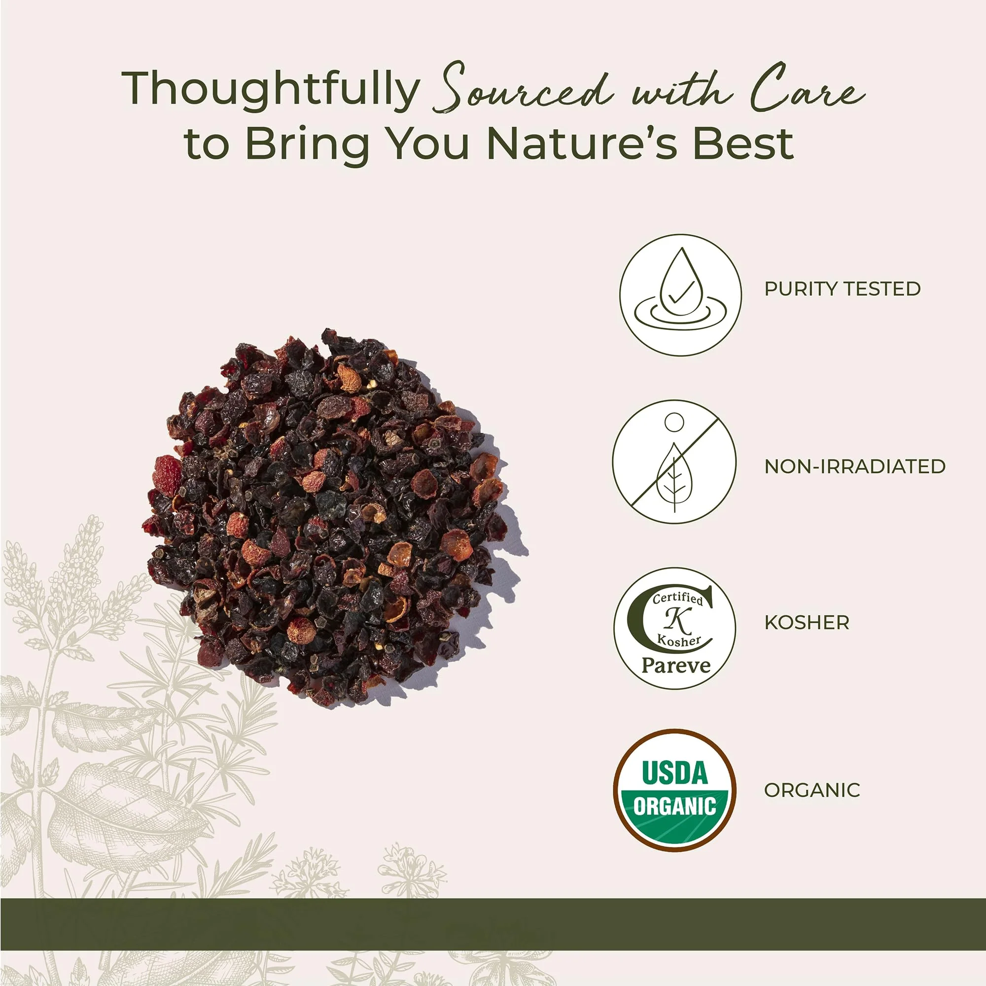 Starwest Botanicals Rosehips Organic - Dried Herb for Tea & Baking, Seedless, Cut & Sifted, Certified Kosher, Non-GMO - Bulk 1 lb Bag - Image 4