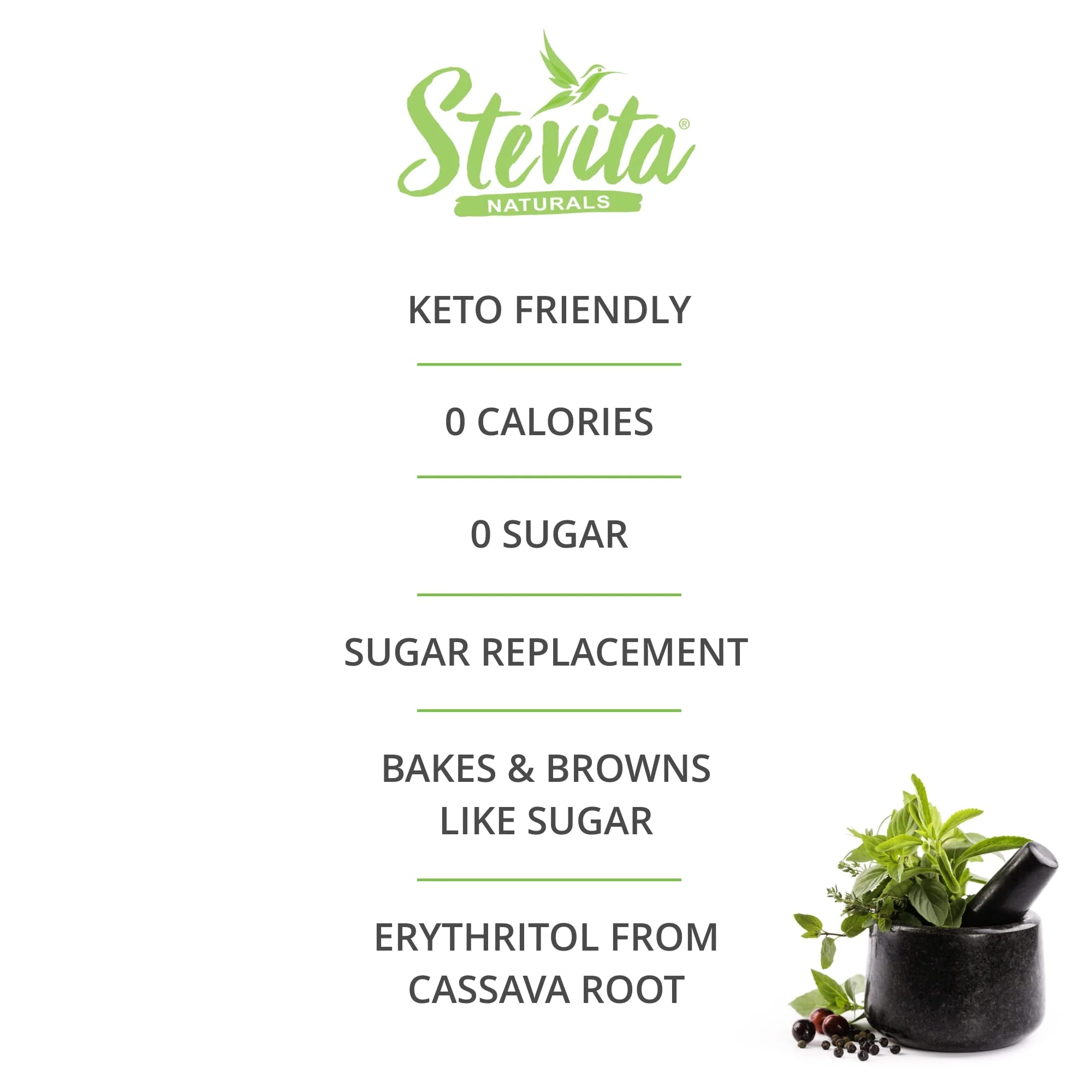 Stevita Organic Erythritol Bake-It-Better Pouch - 12 oz - Baking Sugar Alternative with Stevia & Erythritol, No Calories - USDA Organic, Non-GMO, Vegan, Keto, Paleo, Gluten Free - Image 3