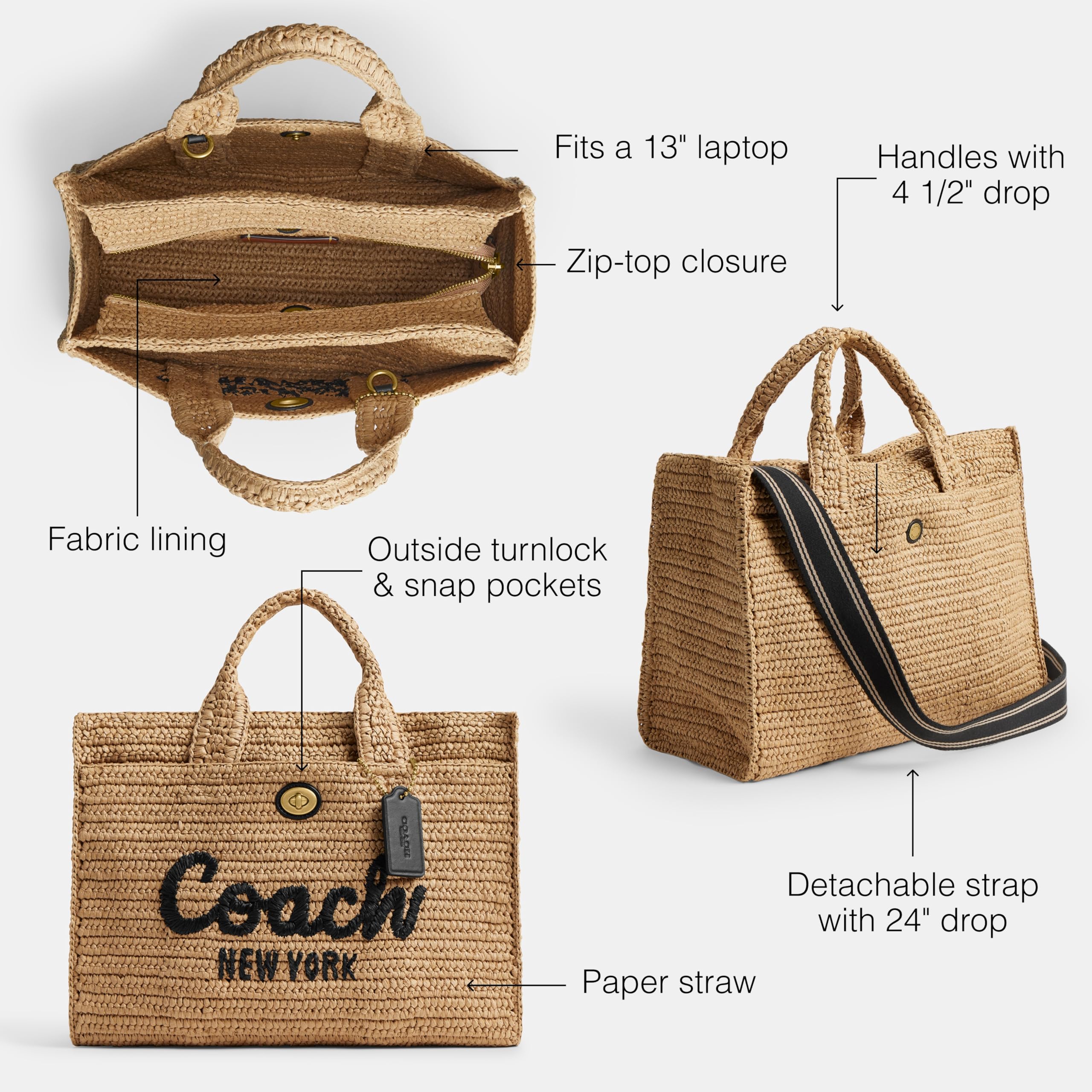 Straw Cargo Tote - Image 5