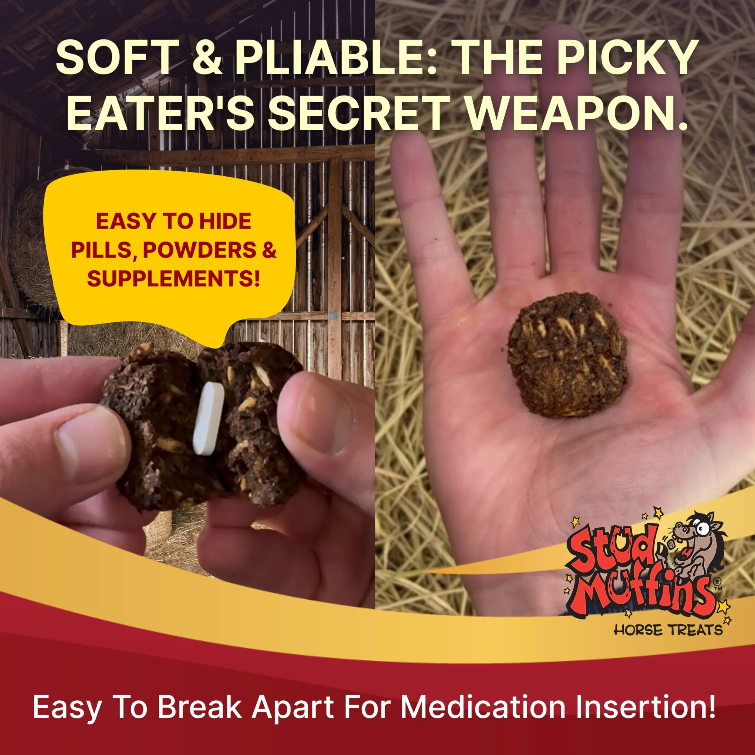 Stud Muffins 5.8lb Horse Treats Bag/Stud Muffins are Great Training Treats and Horse Pill Pockets/Our Treats for Horses are All Natural Horse Treats/Durable 5.8lb Horse Treats Bulk Pack - Image 6