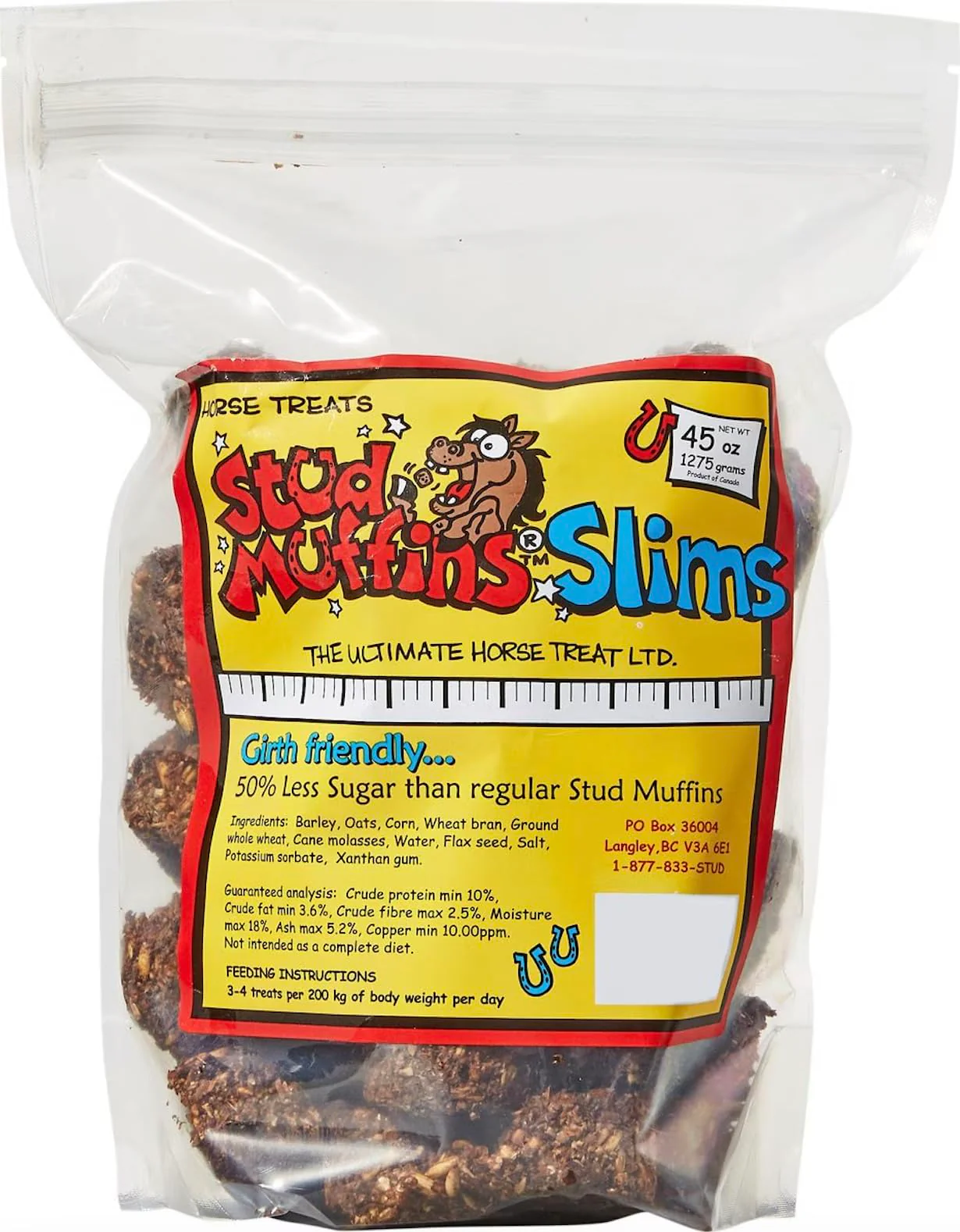 Stud Muffins S1045 Stud Muffins Slims Horse Treats, 45 Oz Bag
