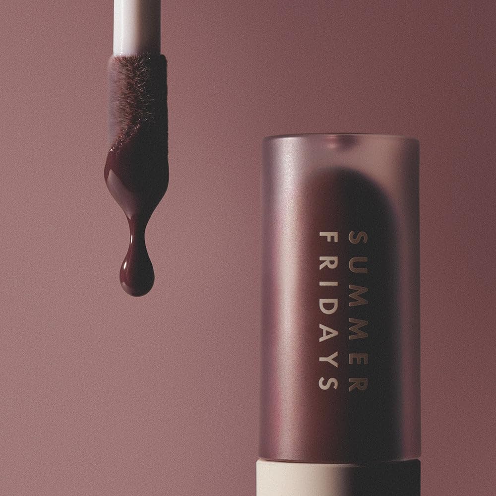 Summer Fridays Dream Lip Oil - Hydrating Tinted Lip Gloss Oil - Non-Sticky Formula with Skincare Benefits for Long-Lasting Softness + Shine - Effortless Beauty Gifts - Rosewood Nights (0.15 Oz) - Image 6