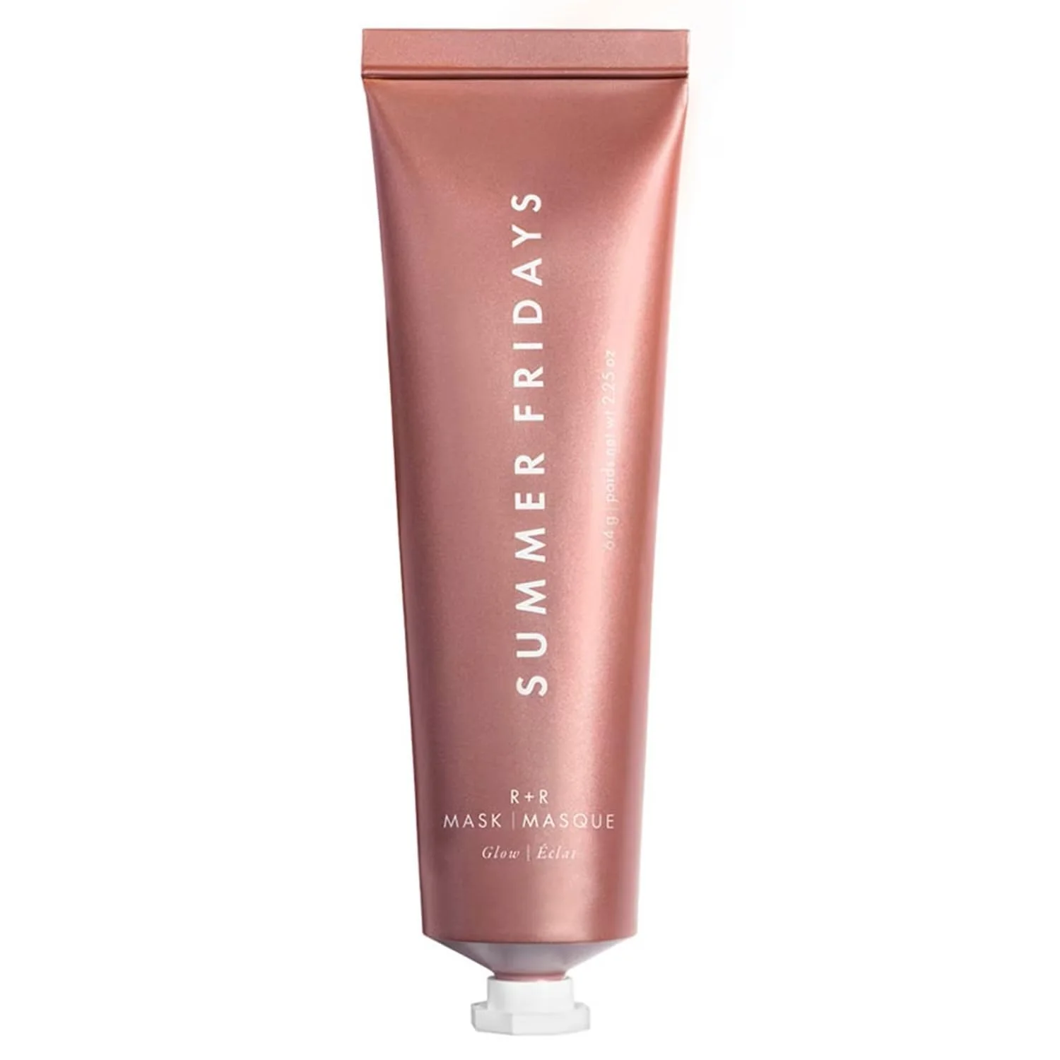 Summer Fridays R+R Mask - Brightening + Hydrating Face Mask with Restorative Natural Oils & Bulgarian Rose - Gently Buffs Dry Skin for a Petal - Soft Glow (2.25 Oz)