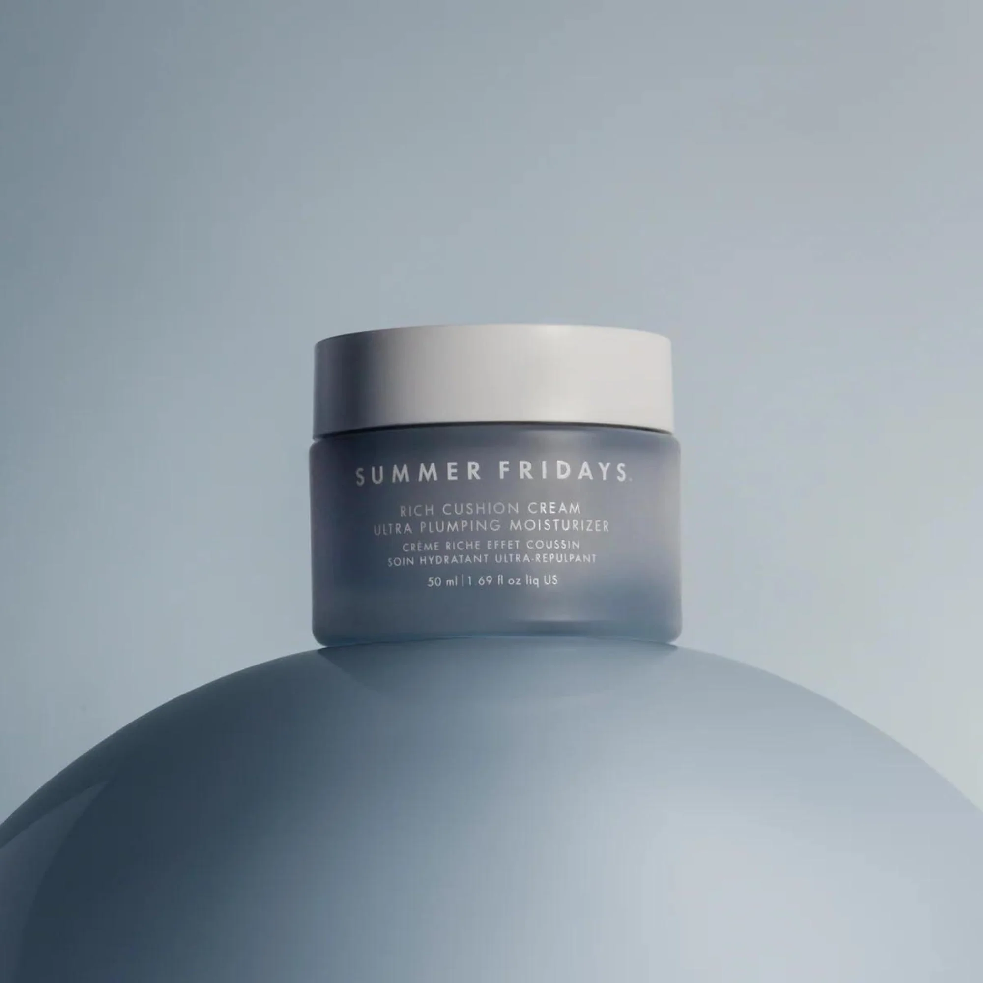 Summer Fridays Rich Cushion Face Cream - Ultra Plumping Barrier Repair Cream + Makeup Primer - Infuses Skin with Rich Hydration from Glycerin + Squalane - Non-Comedogenic + Fragrance-Free (1.69 Oz) - Image 2