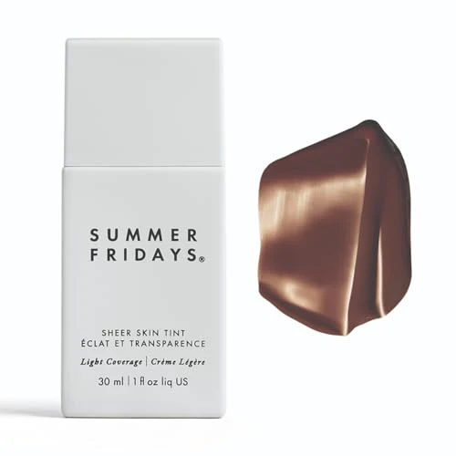 Summer Fridays Sheer Skin Tint - Skin Tint with Hyaluronic Acid - Helps Diminish Uneven Skin Tone - Sheer to Light Coverage - Shade 9 - Rich Deep with Neutral Cool Undertones (1 Fl Oz)