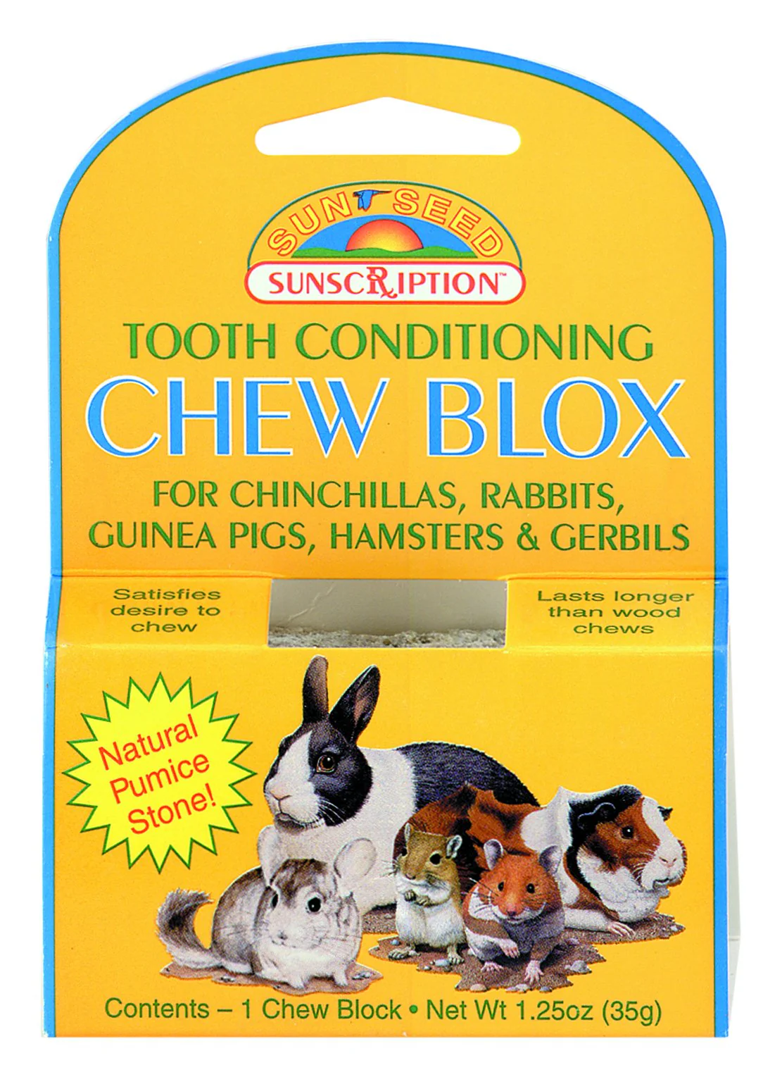 Sun Seed Company Sss39401 Small Animal Wood Chew Blox Display, 1.25-Ounce