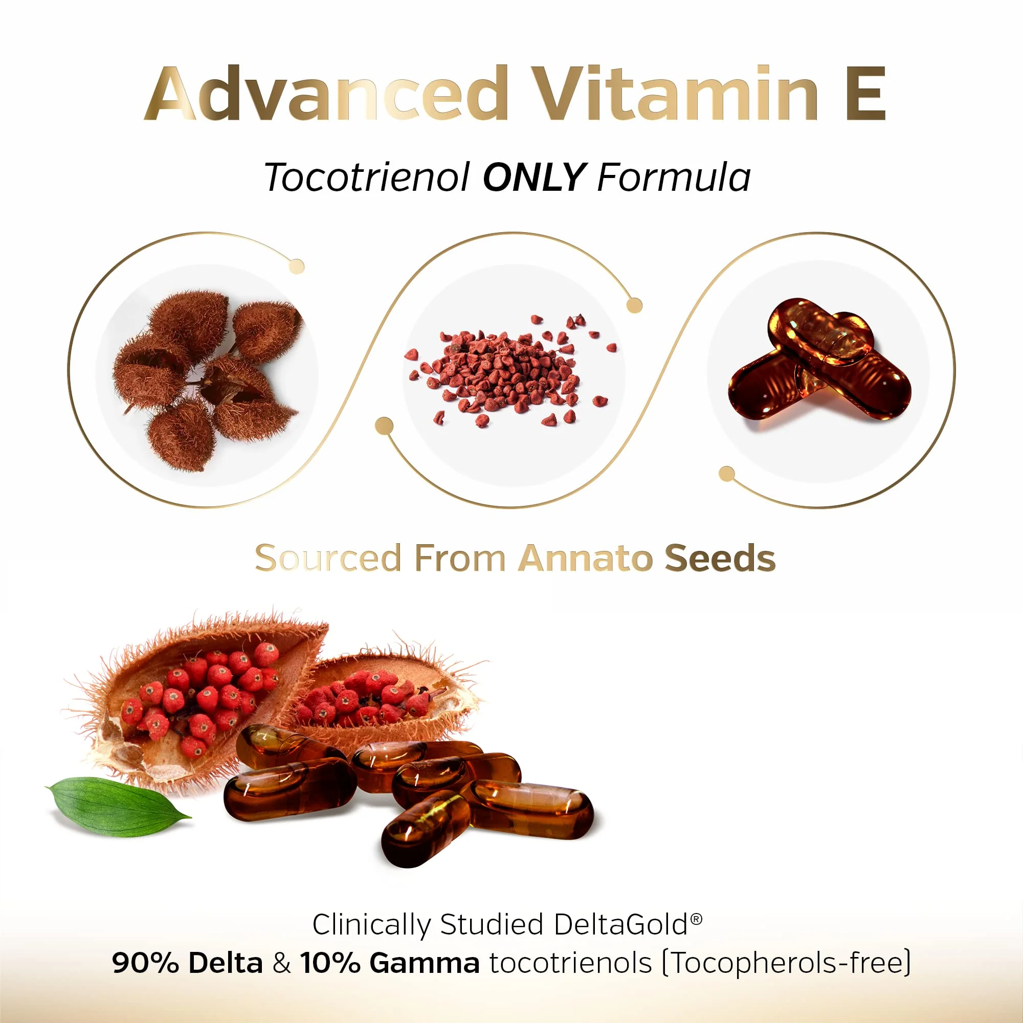 Sunergetic Premium Annatto Tocotrienol Supplement – with DeltaGold – Tocotrienols Vitamin E 300 mg – Supports Liver, Immune & Heart Health - Delta + Gamma Tocotrienols (60 Liquid Capsules) - Image 6