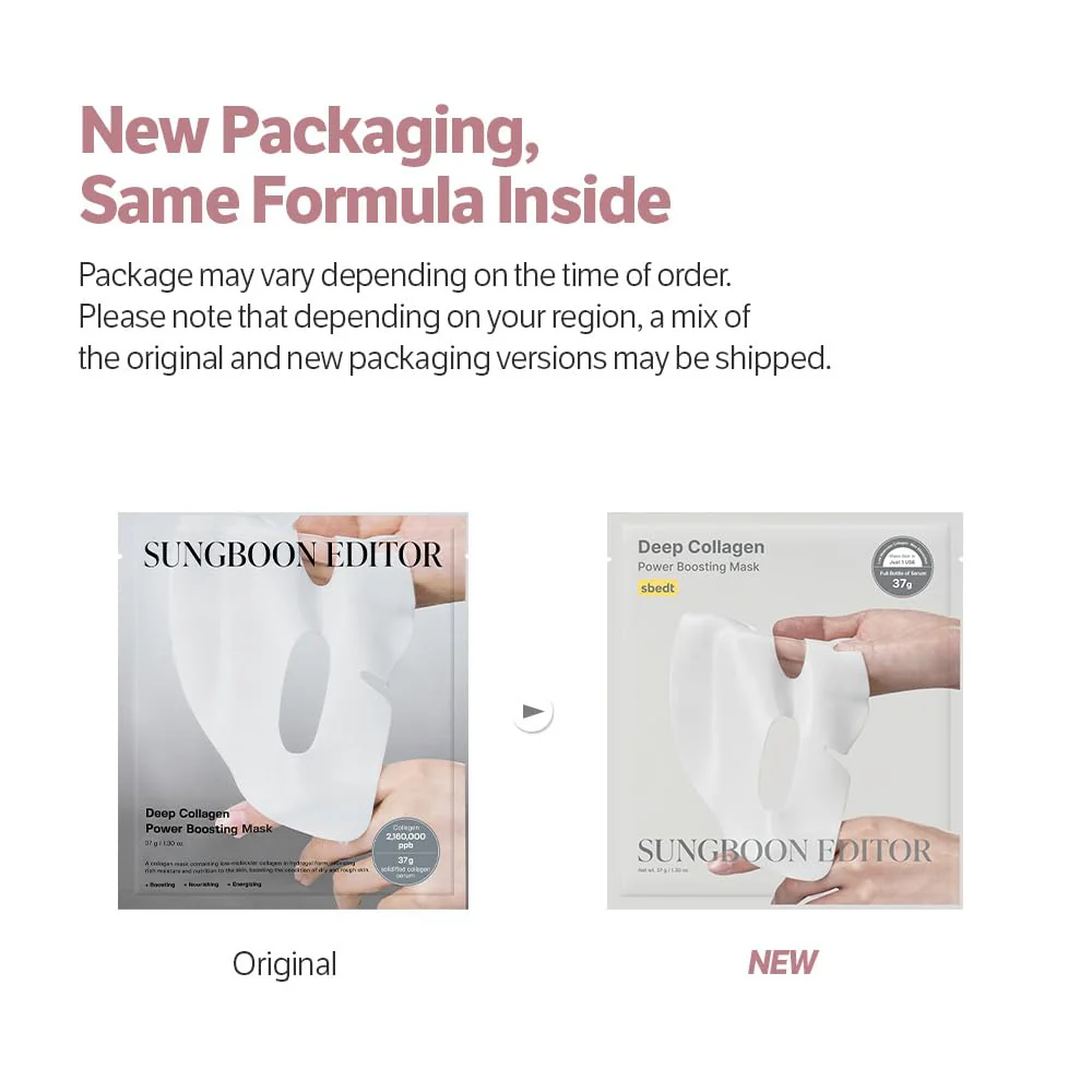 SUNGBOON EDITOR Deep Collagen Overnight Mask Hydrating Mask for Glass Skin, Wrinkle Care, Firming & Pore Refining 2,160,000PPB Collagen + 9 Peptides Korean Skincare, 4ea Gifts for Women - Image 9