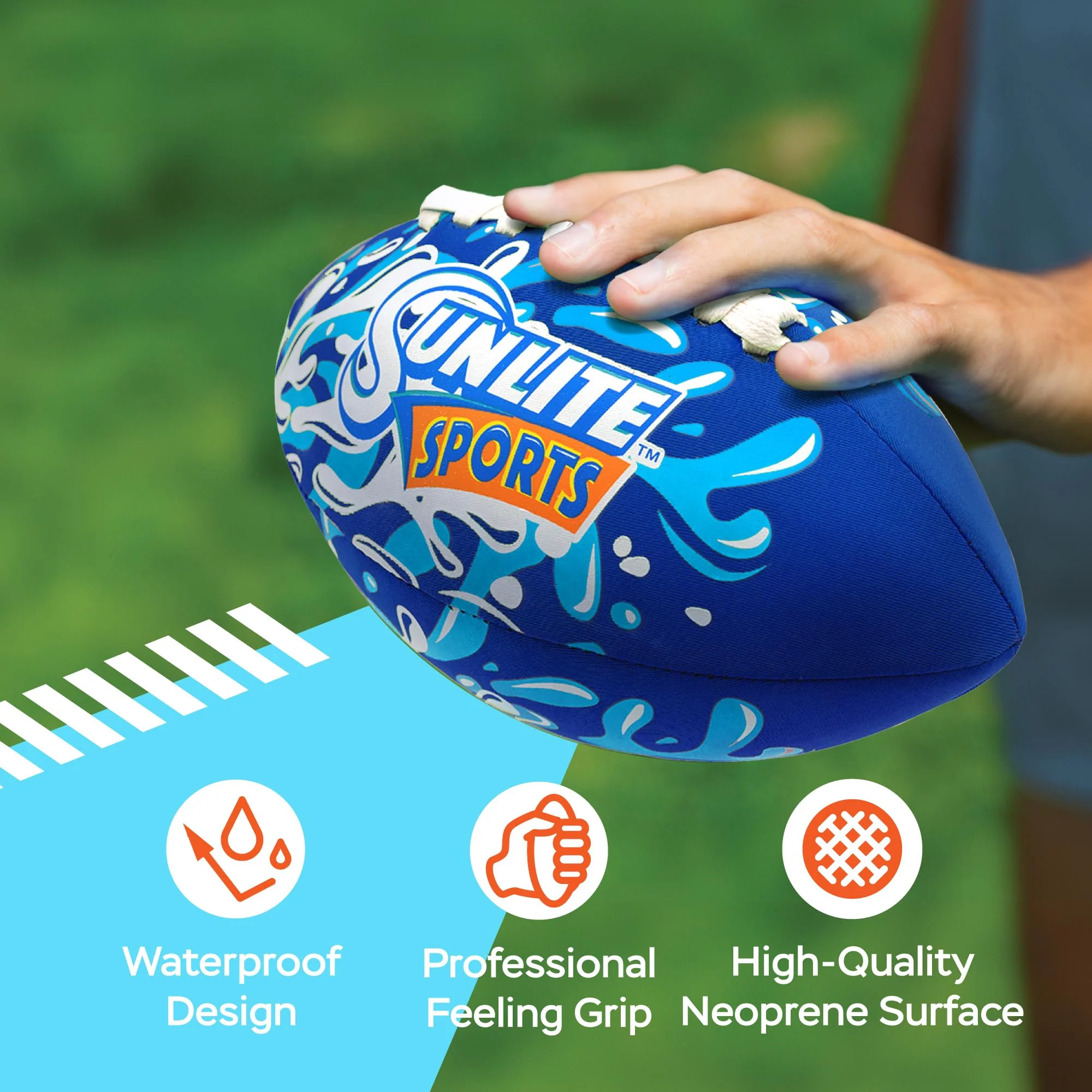 Sunlite Sports Waterproof Football, Outdoor Play, For Pool Beach Lake Park Water Toy, For Kids Children Teens Adults, Family Fun - Image 8