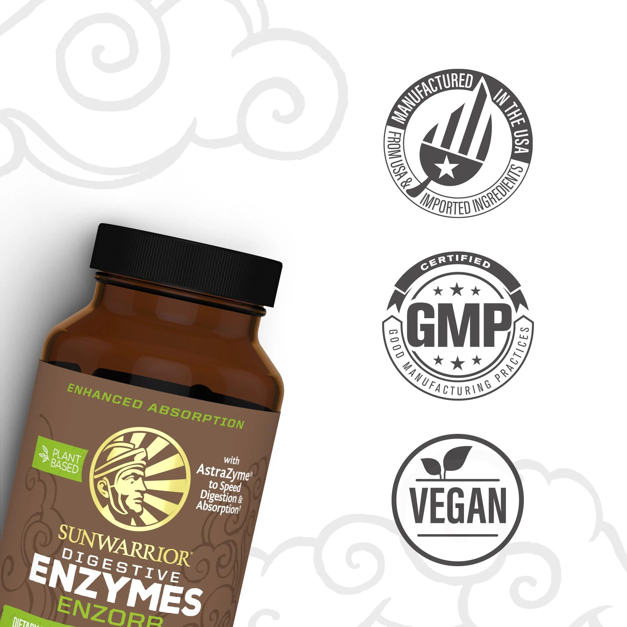 Sunwarrior Digestive Enzymes Probiotic | Plant Based & Vegan with Spore Based Probiotic Essential Supplements to Support Optimal Health for Men & Women Digestive Enzyme Supplements | Enzorb - Image 6