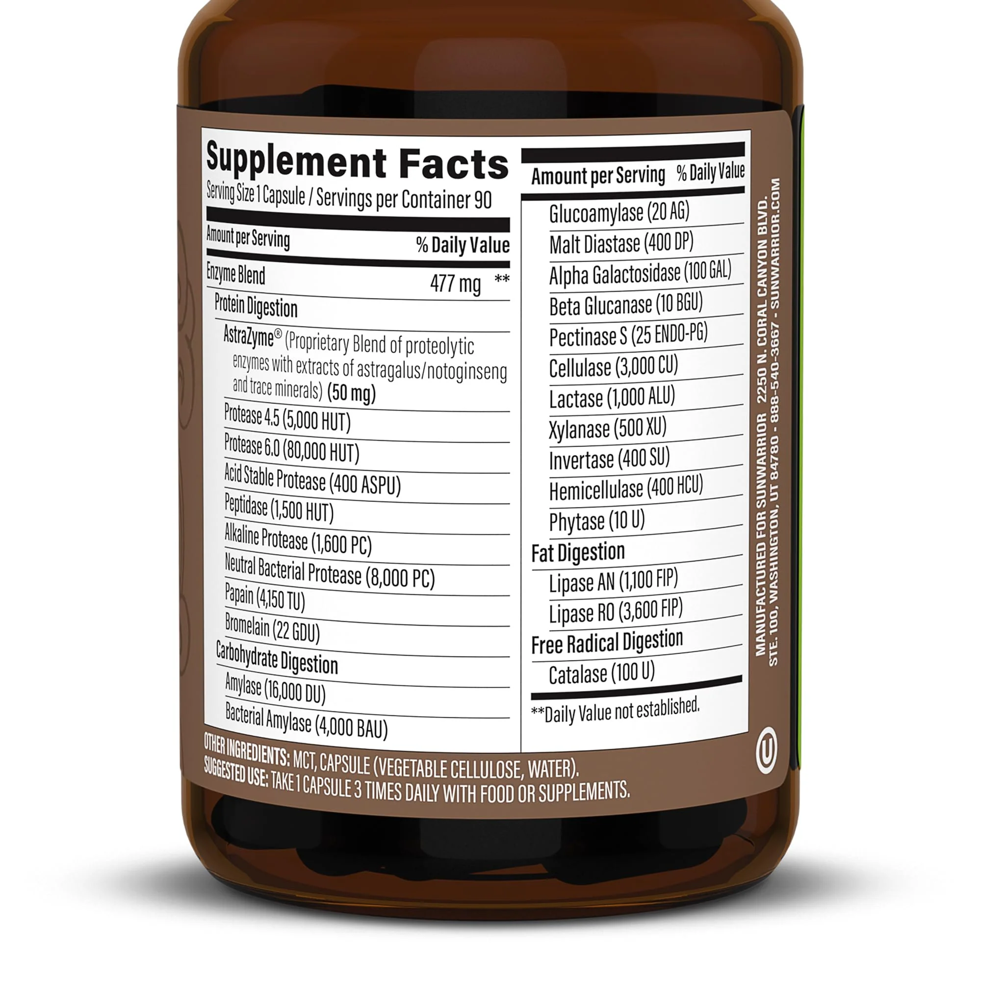 Sunwarrior Digestive Enzymes Probiotic | Plant Based & Vegan with Spore Based Probiotic Essential Supplements to Support Optimal Health for Men & Women Digestive Enzyme Supplements | Enzorb - Image 7
