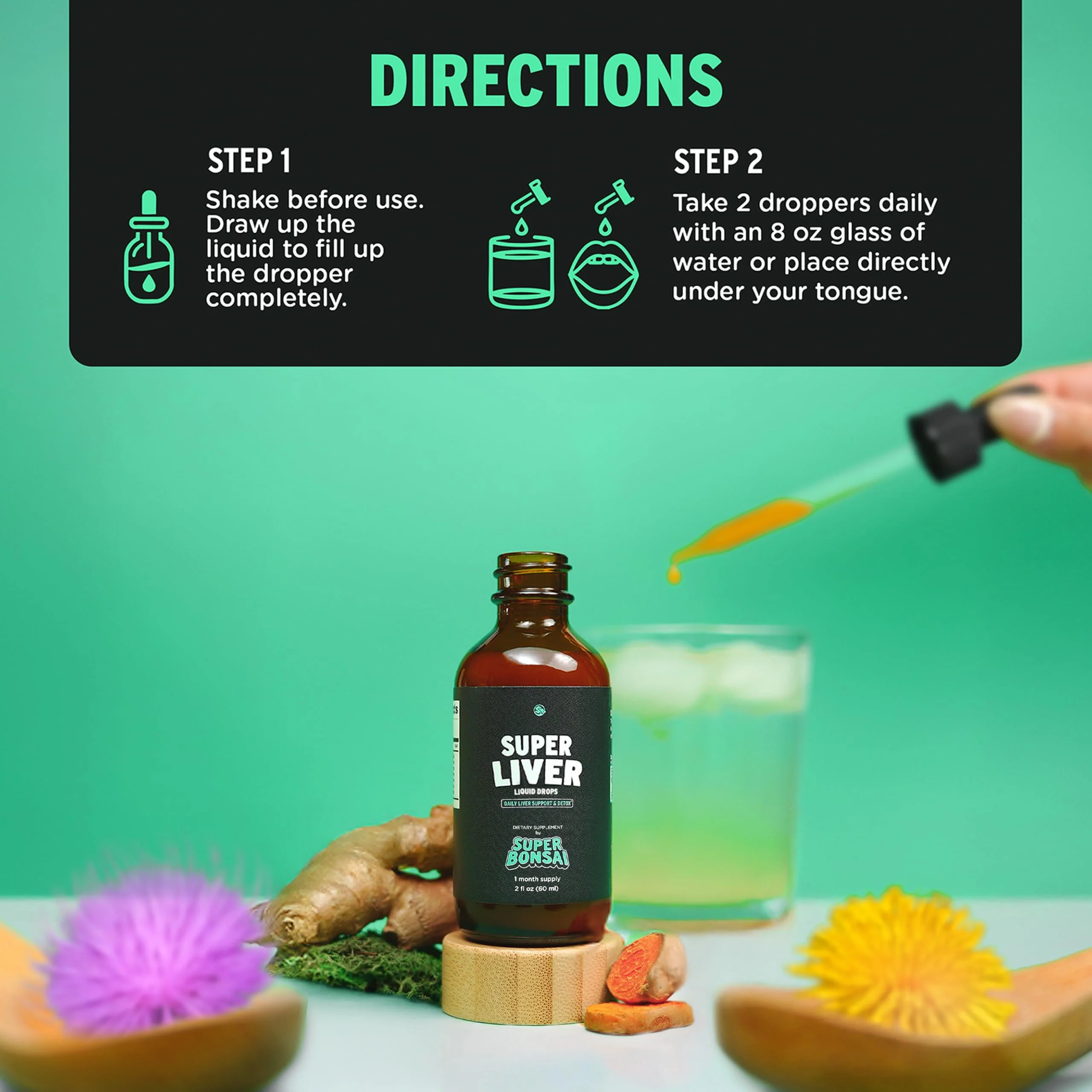 SuperBonsai Super Liver Support with Milk Thistle - All Natural Liver Cleanse Detox & Repair Aid - Doctor-Formulated Liver Supplement - Liquid Herbal Supplements for Liver Health - 1 Month Supply - Image 5