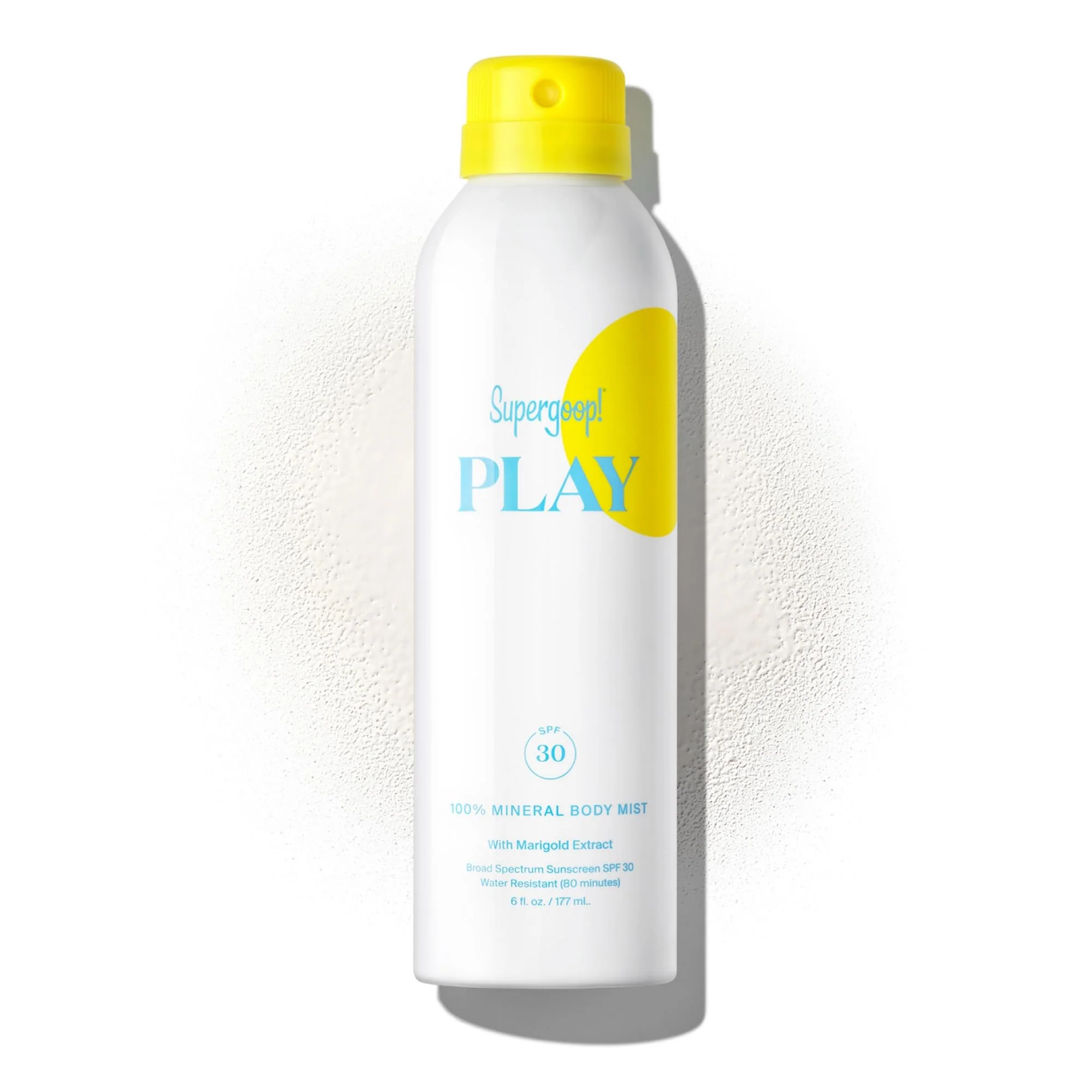 Supergoop! PLAY Mineral Sunscreen SPF 30 Mist - 6 fl oz - Full-Coverage Body Spray Recommended for Sensitive Skin - Water & Sweat Resistant - Great for Active Days