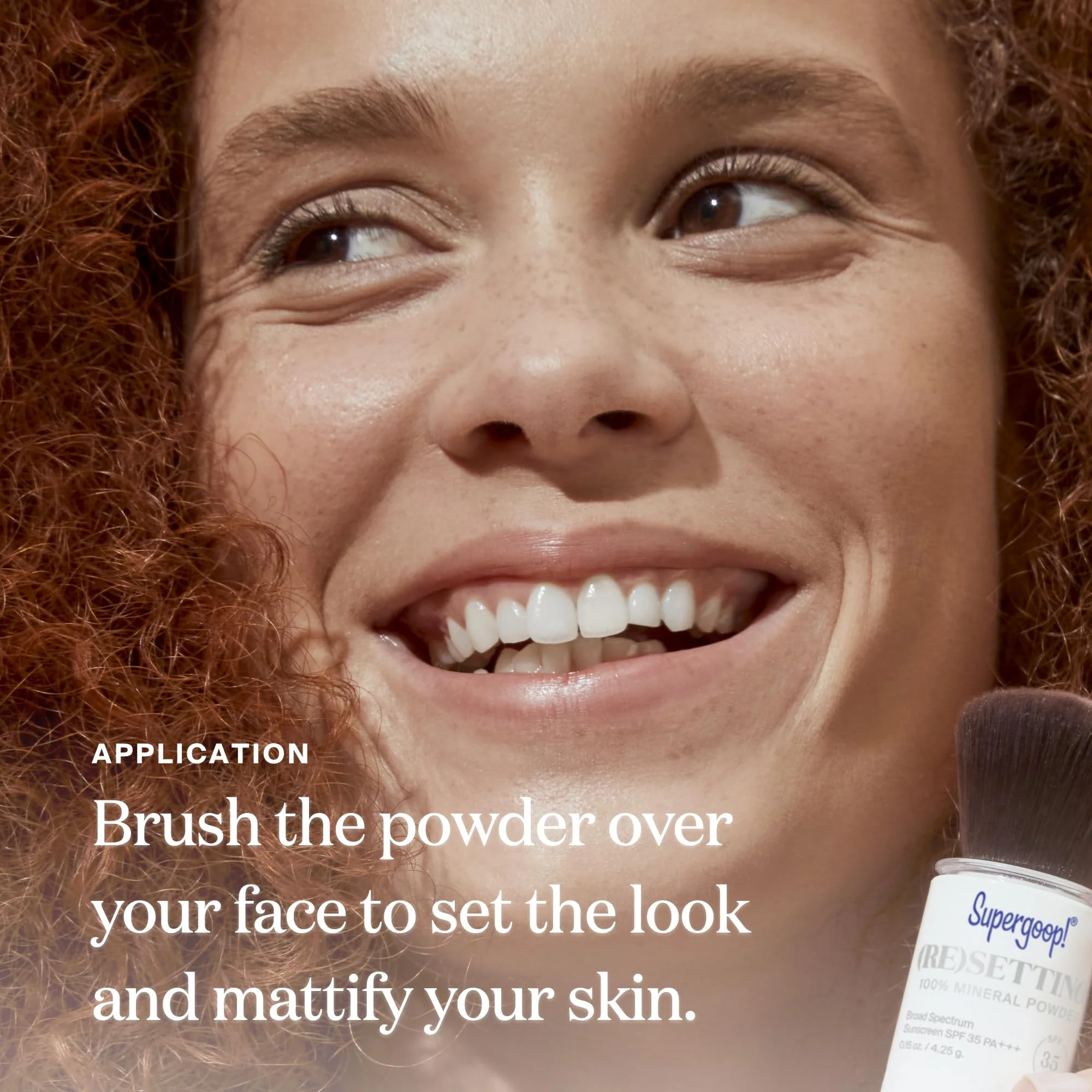 Supergoop! (Re) setting Face Powder SPF 35, Translucent - Broad Spectrum Mineral Sunscreen - 0.15 oz - Shine Control, Matte Finishing, On-the-Go Sun Protection - Image 4