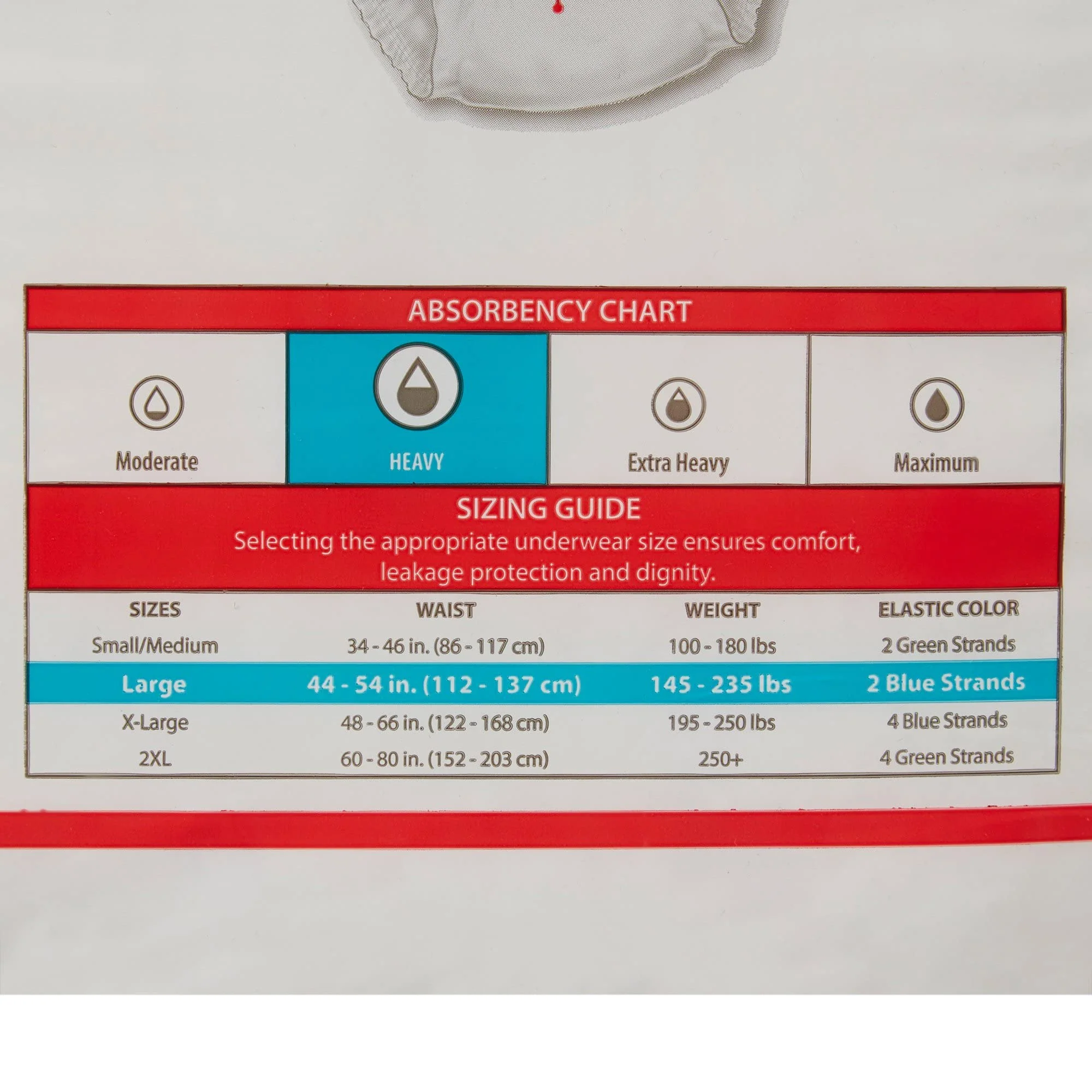 Sure Care Plus Disposable Underwear Pull On with Tear Away Seams Large, 1615R, Heavy, 25 Ct - Image 2