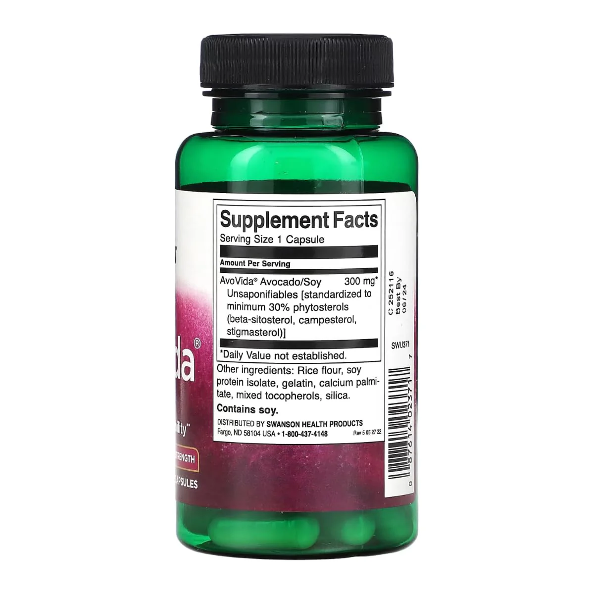 Swanson AvoVida - Cartilage & Joint Health Supplement to Support Mobility & Flexibility* - Contains Phytosterols from Avocado & Soy Extracts - Non-GMO - 60 Capsules (3 Pack) - Image 2