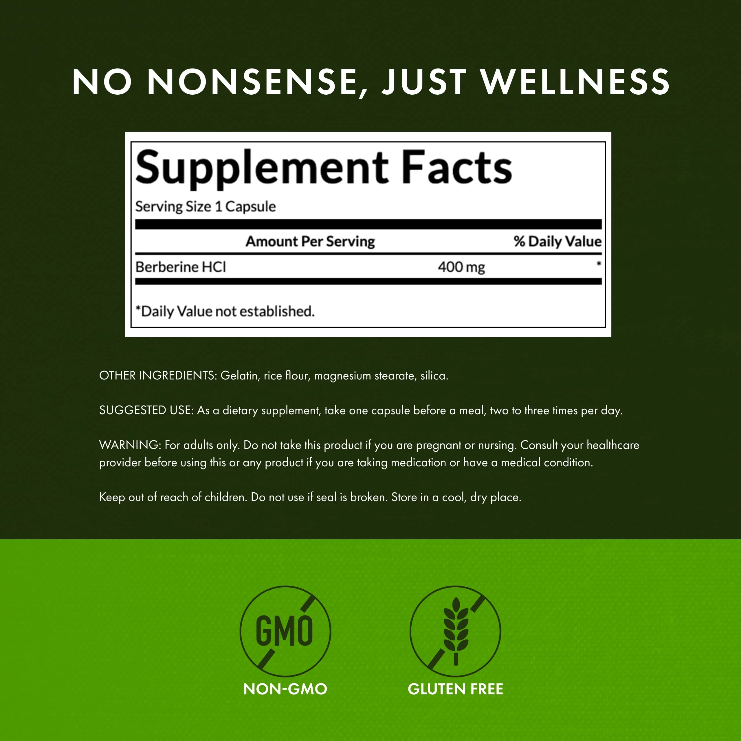 Swanson Berberine - Supports Metabolic Health & Heart Health* - Contains Standardized Berberine HCl - Non-GMO & Gluten-Free - 60 Vegan Capsules - Image 6