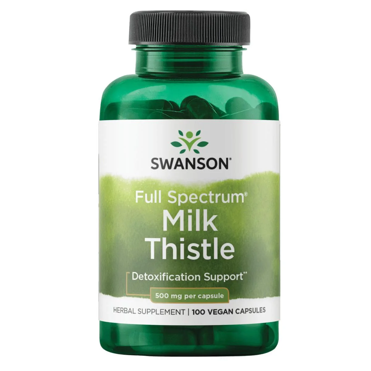 Swanson Full Spectrum Milk Thistle - Detoxification & Liver Support Supplement* - Contains Antioxidant Flavonoids - Vegan, Gluten-Free & Non-GMO - 100 Capsules