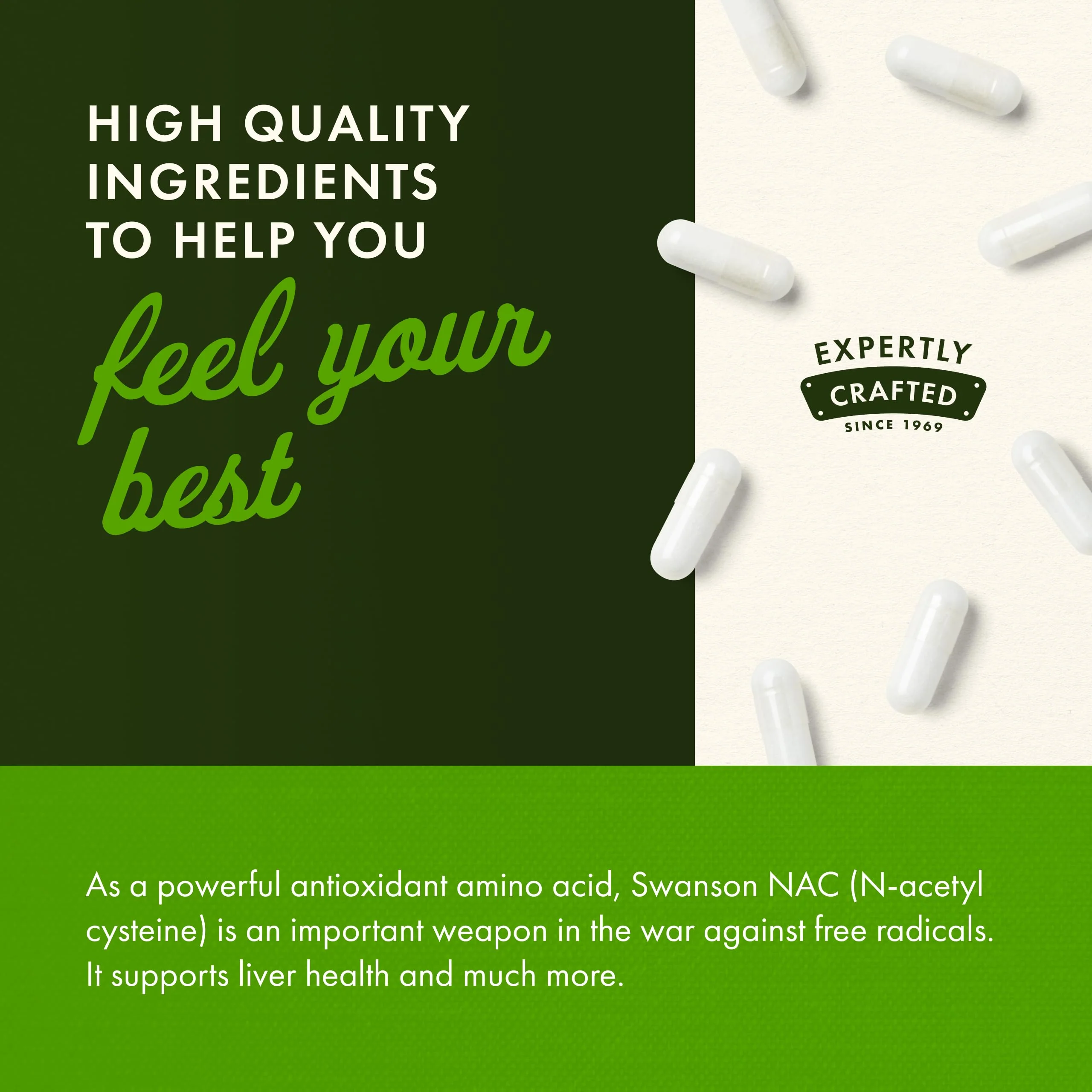 Swanson NAC - N-Acetyl Cysteine - Supplement 600 mg 100 Capsules (2 Pack) - Image 4
