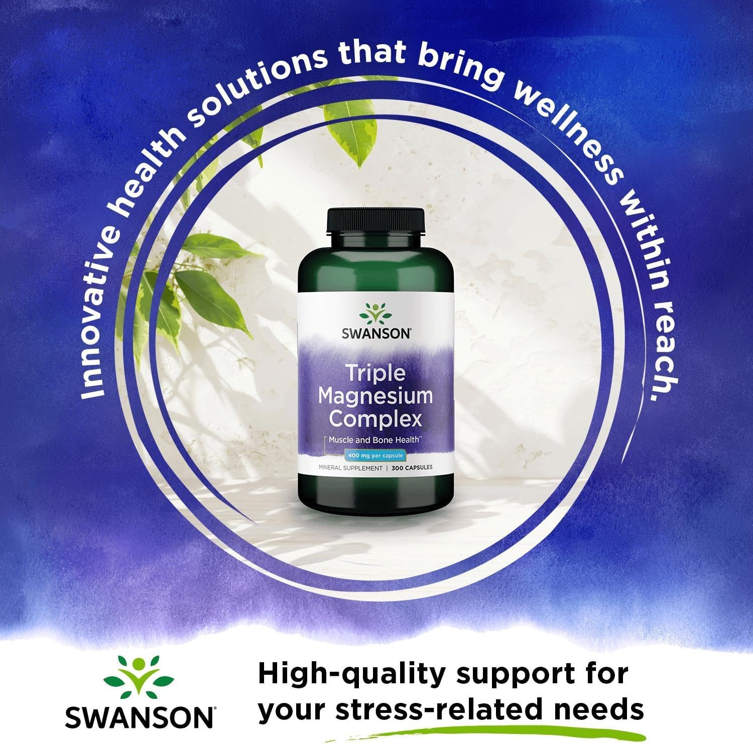 Swanson Triple Magnesium Complex - 400mg Supplement for Optimal Bone Health and Absorption - Citrate, Oxide, and Aspartate - Triple Magnesium Supplement (300 Capsules) - Image 6