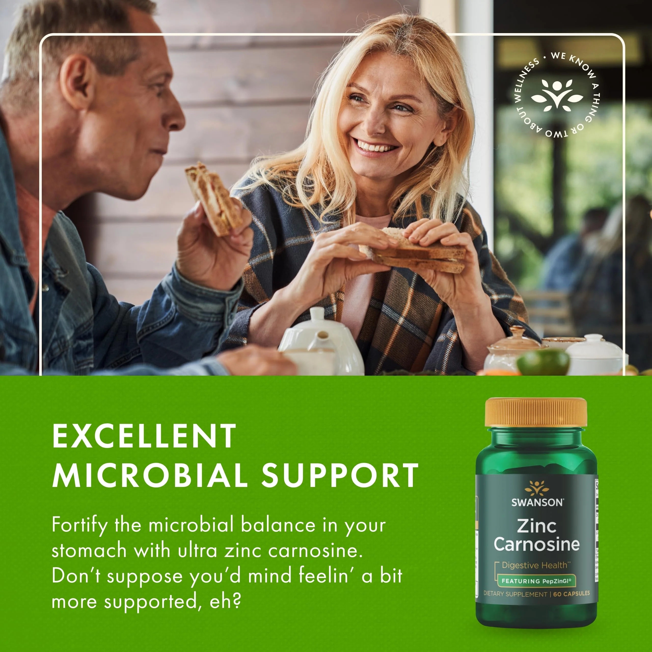 Swanson Zinc Carnosine - Supports Healthy Stomach Mucosal Lining & Microbial Balance for Digestive Health* - Contains PepzinGI - Non-GMO - 60 Capsules - Image 3