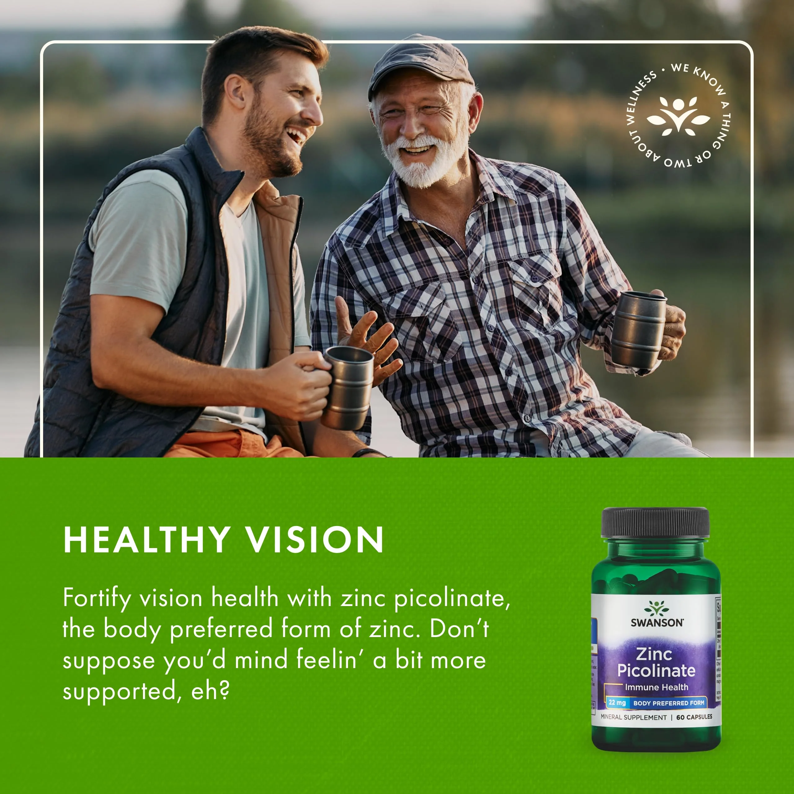 Swanson Zinc Picolinate - Mineral Supplement Promoting Prostate Health, Vision Health, & Immune Support - Body Preferred Form of Chelated Zinc - (60 Capsules, 22mg Each) - Image 3