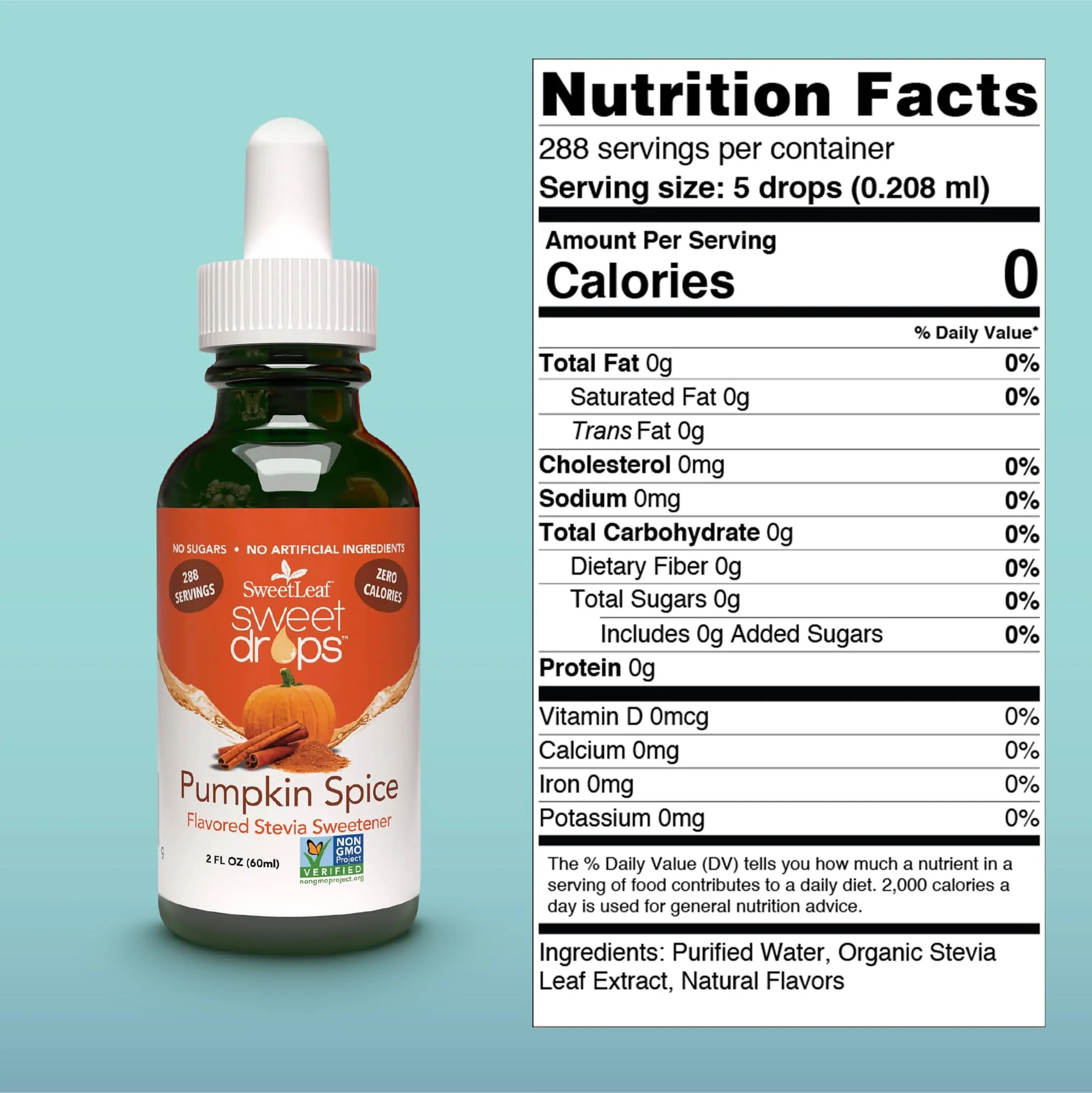 SweetLeaf Sweet Drops - Flavored Stevia Liquid Sweetener, Organic Stevia Extract, Zero Calories, Gluten Free, Keto Friendly, Non GMO, Natural Flavor - Pumpkin Spice, 2 Fl Oz (Pack of 1) - Image 7