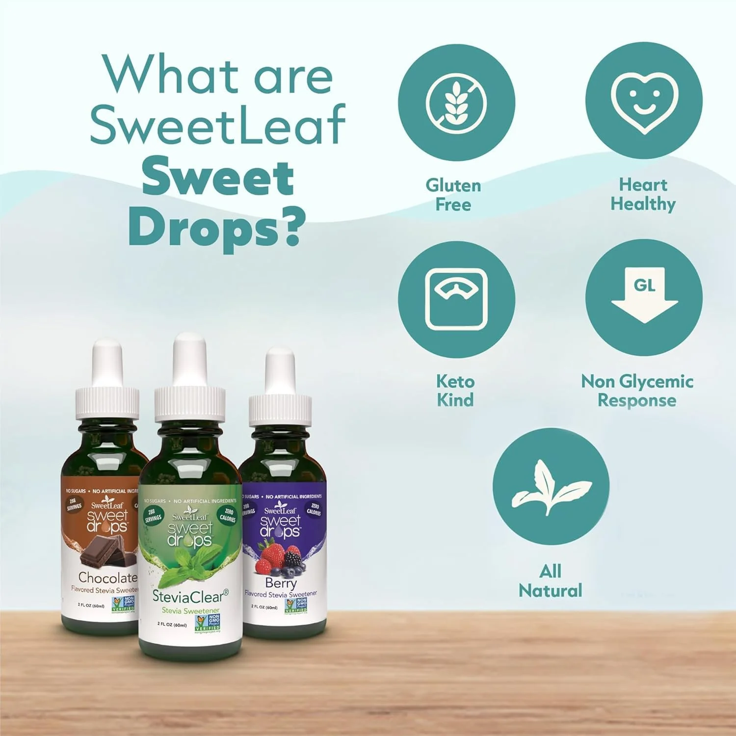 SweetLeaf Sweet Drops - Flavored Stevia Liquid Sweetener, Organic Stevia Extract, Zero Calories, Gluten Free, Keto Friendly, Non GMO, Natural Flavors, Sugar Alternative - Berry, 2 Fl Oz (Pack of 2) - Image 7