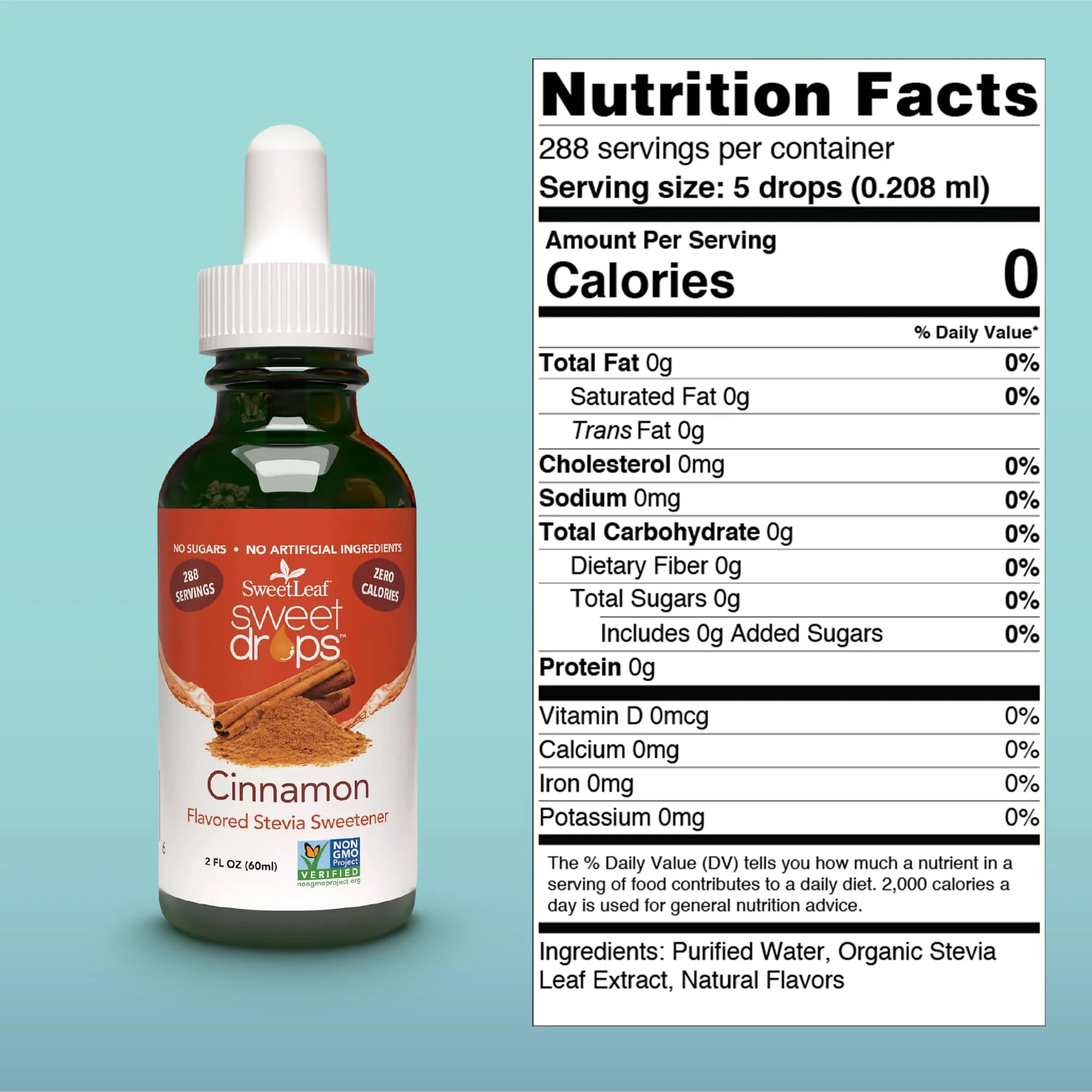 SweetLeaf Sweet Drops - Flavored Stevia Liquid Sweetener, Organic Stevia Extract, Zero Calories, Gluten Free, Keto Friendly, Non GMO, Natural Flavors, Sugar Alternative - Cinnamon, 2 Fl Oz (Pack of 1) - Image 7
