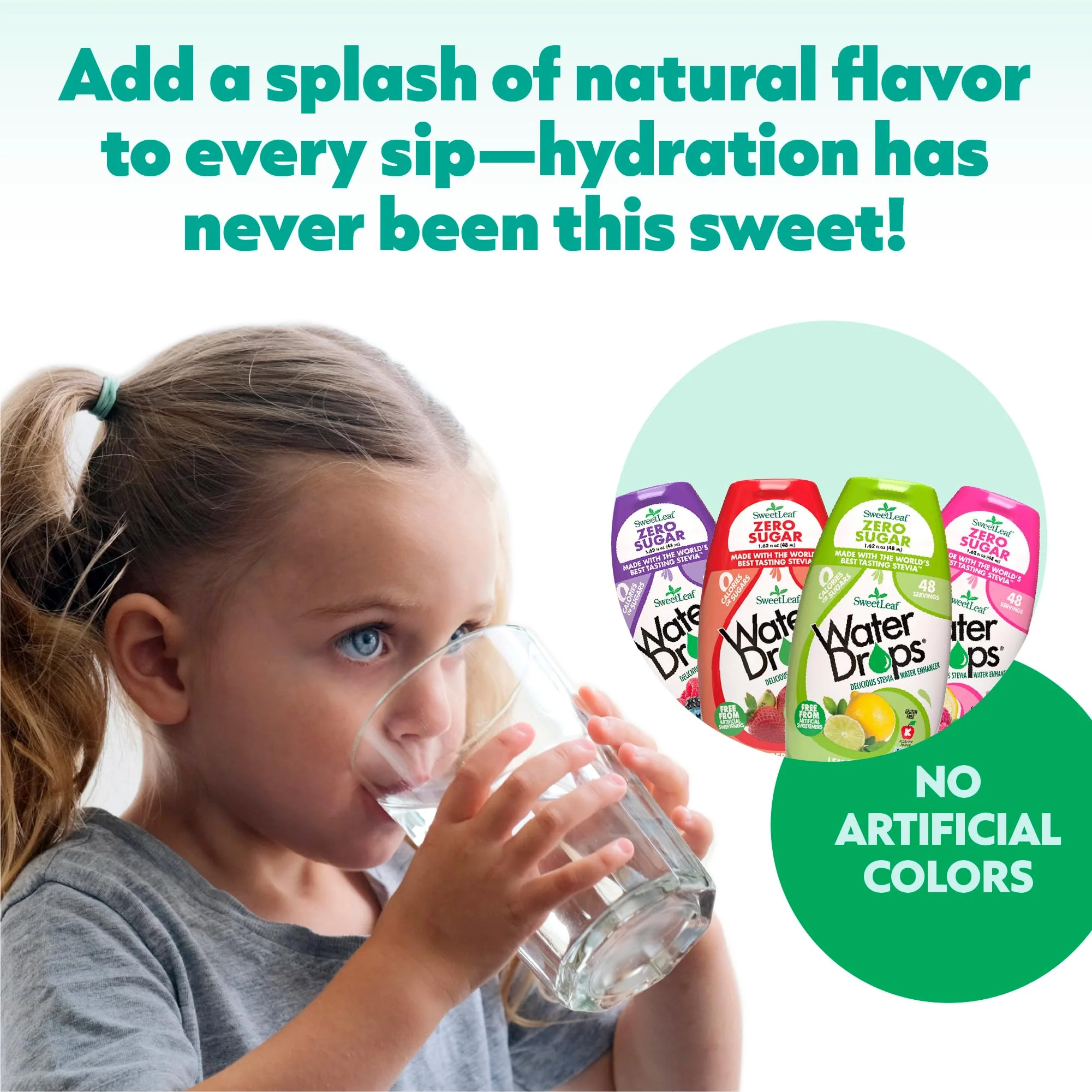 SweetLeaf Water Drops - Lemon Lime Water Enhancer, Sugar Free Sweet Leaf Stevia Water Flavoring Drops, 1.62 Oz Ea (Pack of 2) - Image 2