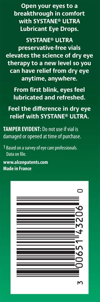 Systane Ultra Lubricant Eye Drops, 25 Count - Image 3