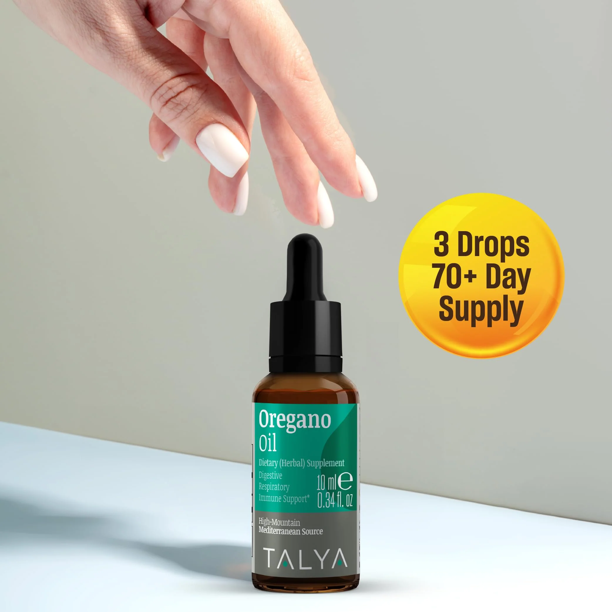 TALYA Oregano Oil 0.34 fl.oz | Oil of Oregano Liquid | Immune Support, High Carvacrol, Digestive Health | Non-GMO | Vegan | Mediterranean Oregano - Image 3
