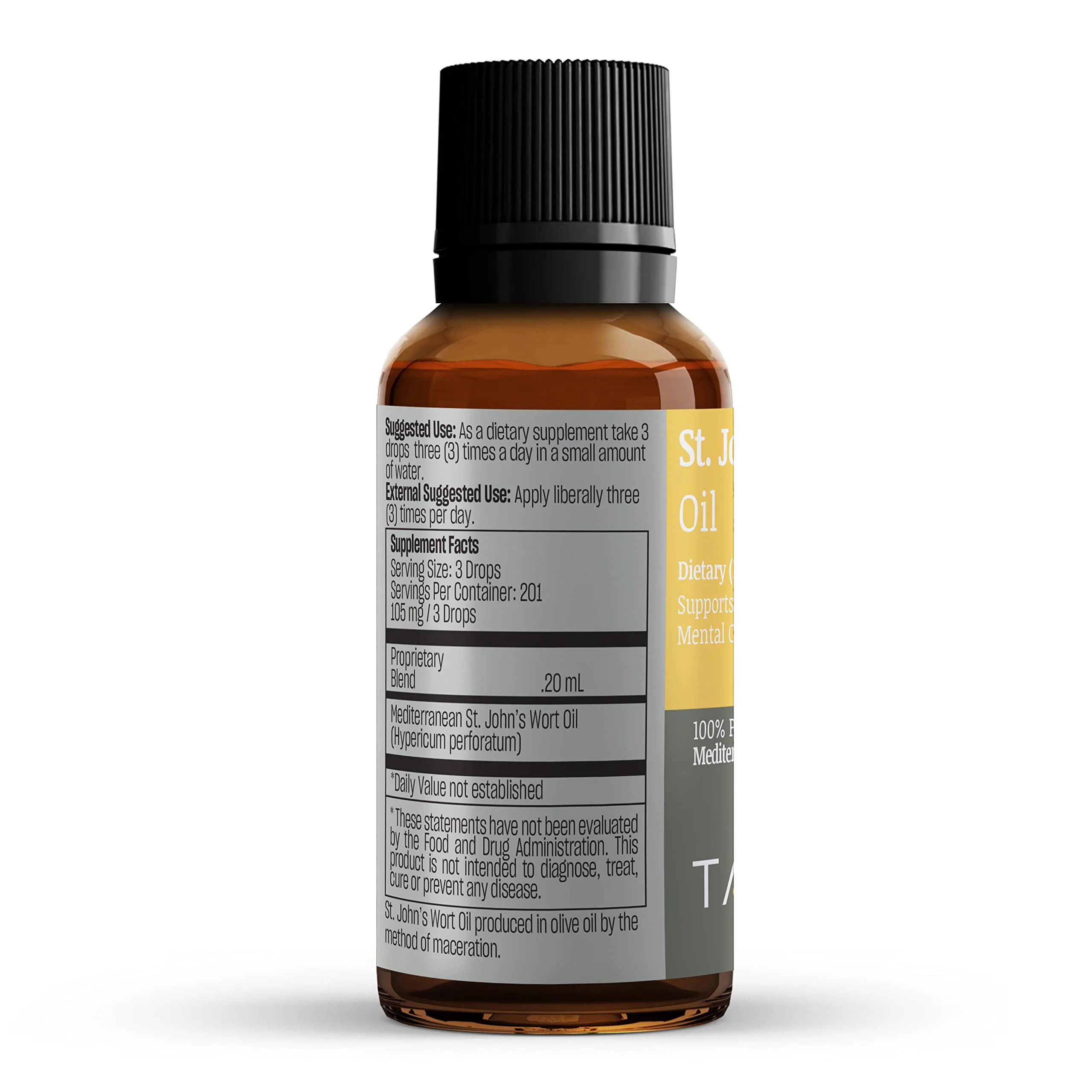 TALYA St. John’s Wort Oil 0.67 fl. oz | 100% Pure & Natural Liquid Drop | Dietary Supplement | for Positive Mood & Emotional Balance | Body, Skin & Hair Care | Non-GMO - Image 2