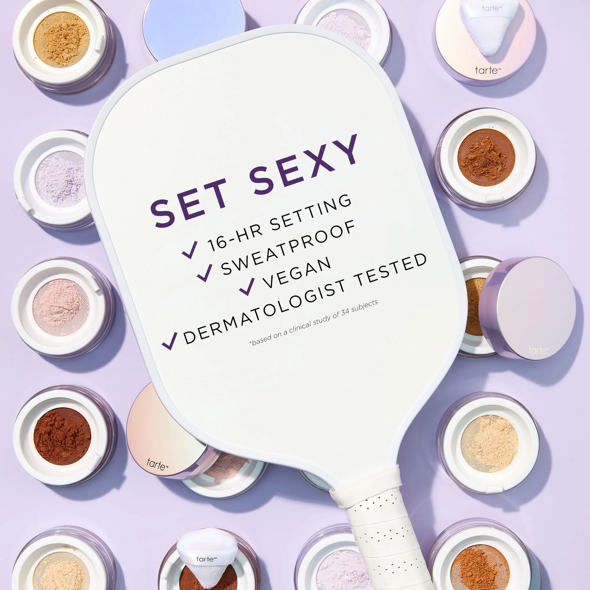 tarte creaseless setting powder – Loose Face Powder, Lightweight Oil-Absorbing Formula for Longwear Finish, Vegan & Cruelty-Free, full size, lavender - Image 5