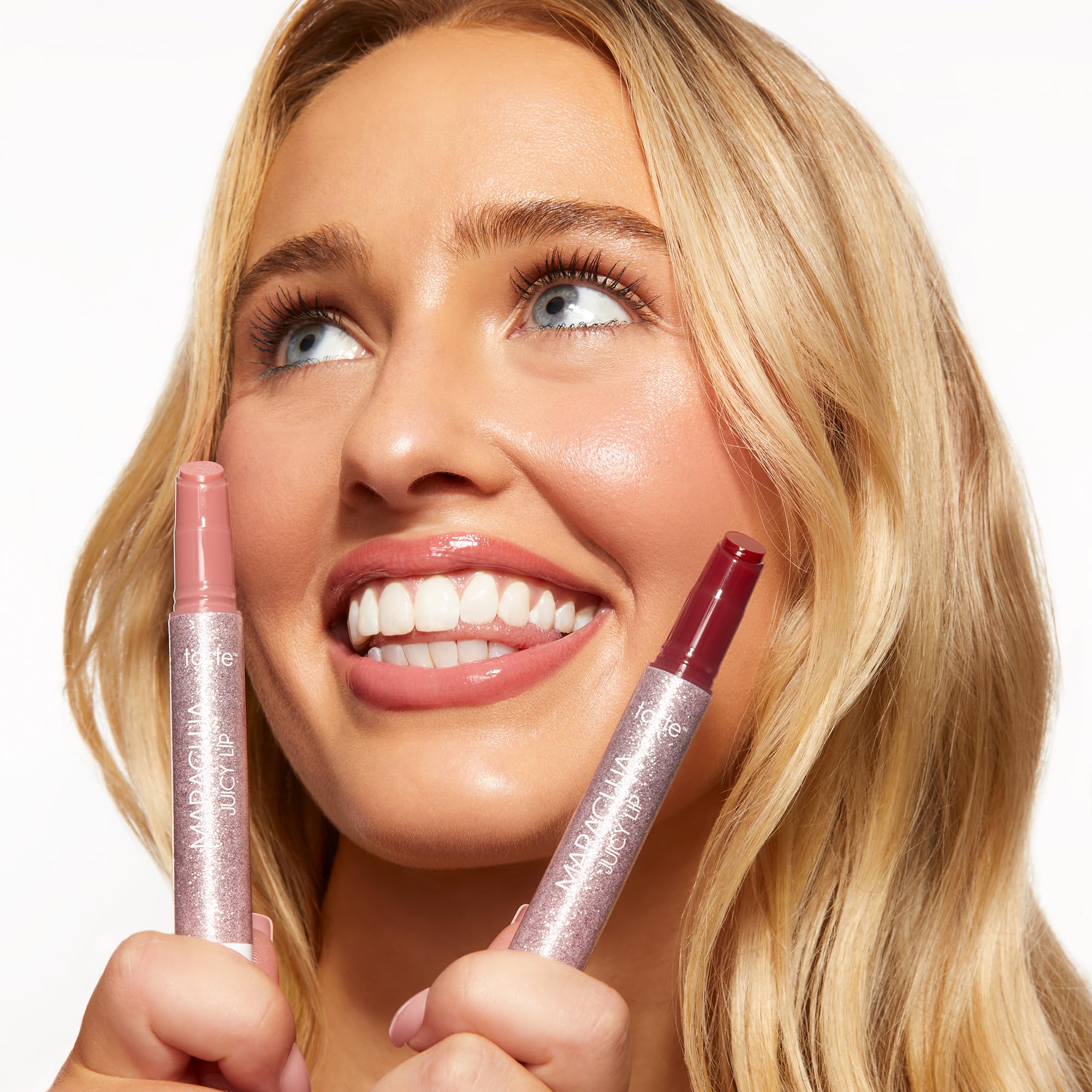 tarte maracuja juicy lip balm bestsellers duo – Hydrating & Nourishing Lip Gloss Balm with Vitamin E, Vegan & Cruelty-Free, full size, rose & passion fruit - Image 7