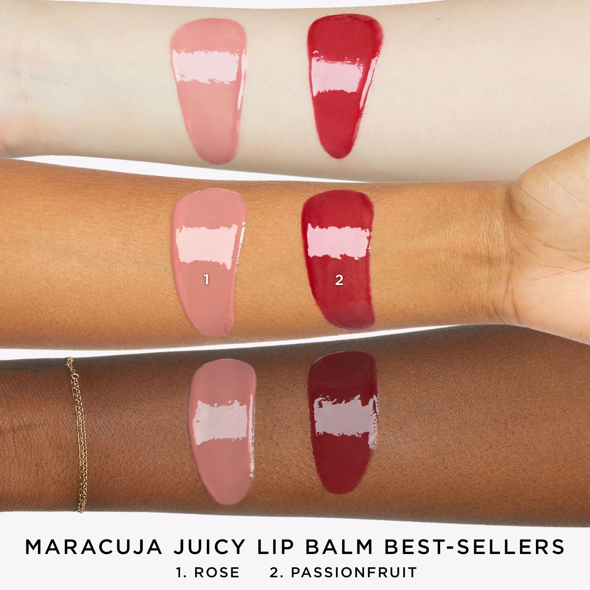 tarte maracuja juicy lip balm bestsellers duo – Hydrating & Nourishing Lip Gloss Balm with Vitamin E, Vegan & Cruelty-Free, full size, rose & passion fruit - Image 8