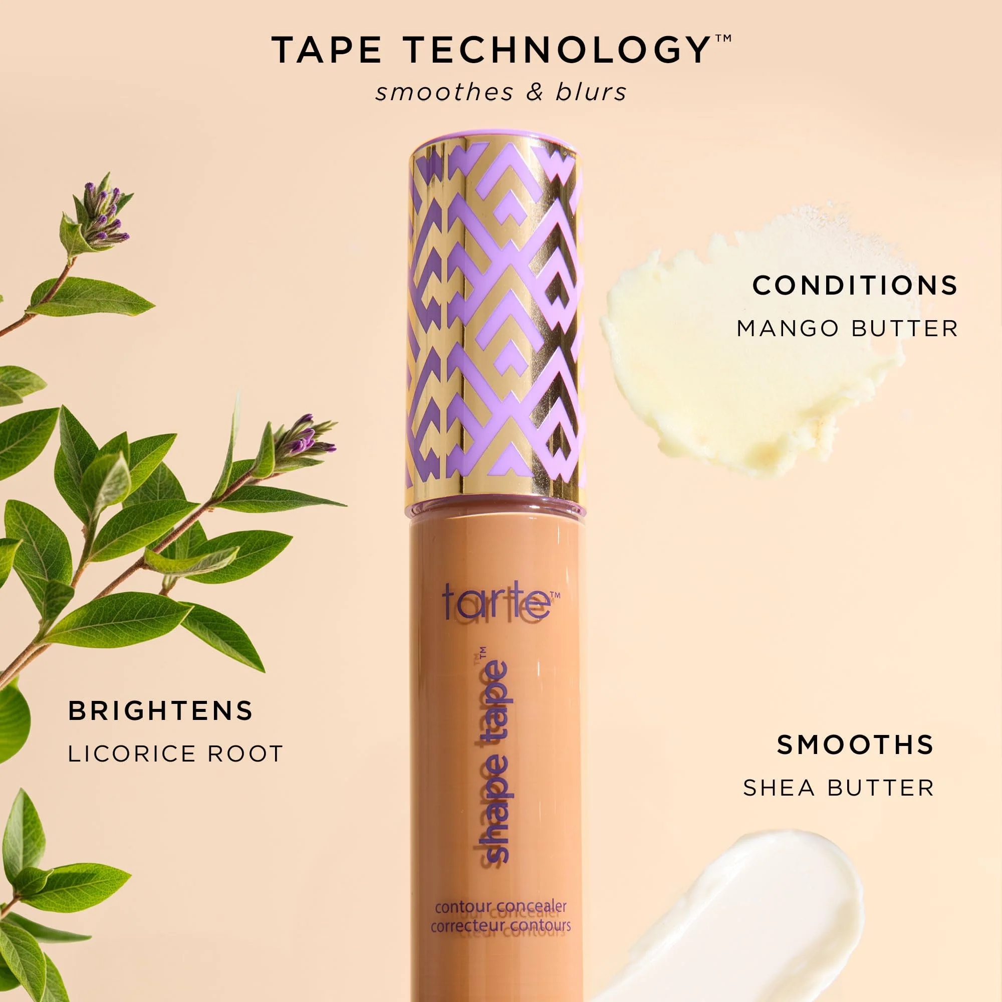 tarte shape tape concealer – Full-Coverage Creaseless Soft Matte Finish, Brightening Under-Eye & Face Makeup, 16hr Longwear, Vegan & Cruelty-Free, full size, 35H medium honey - Image 6