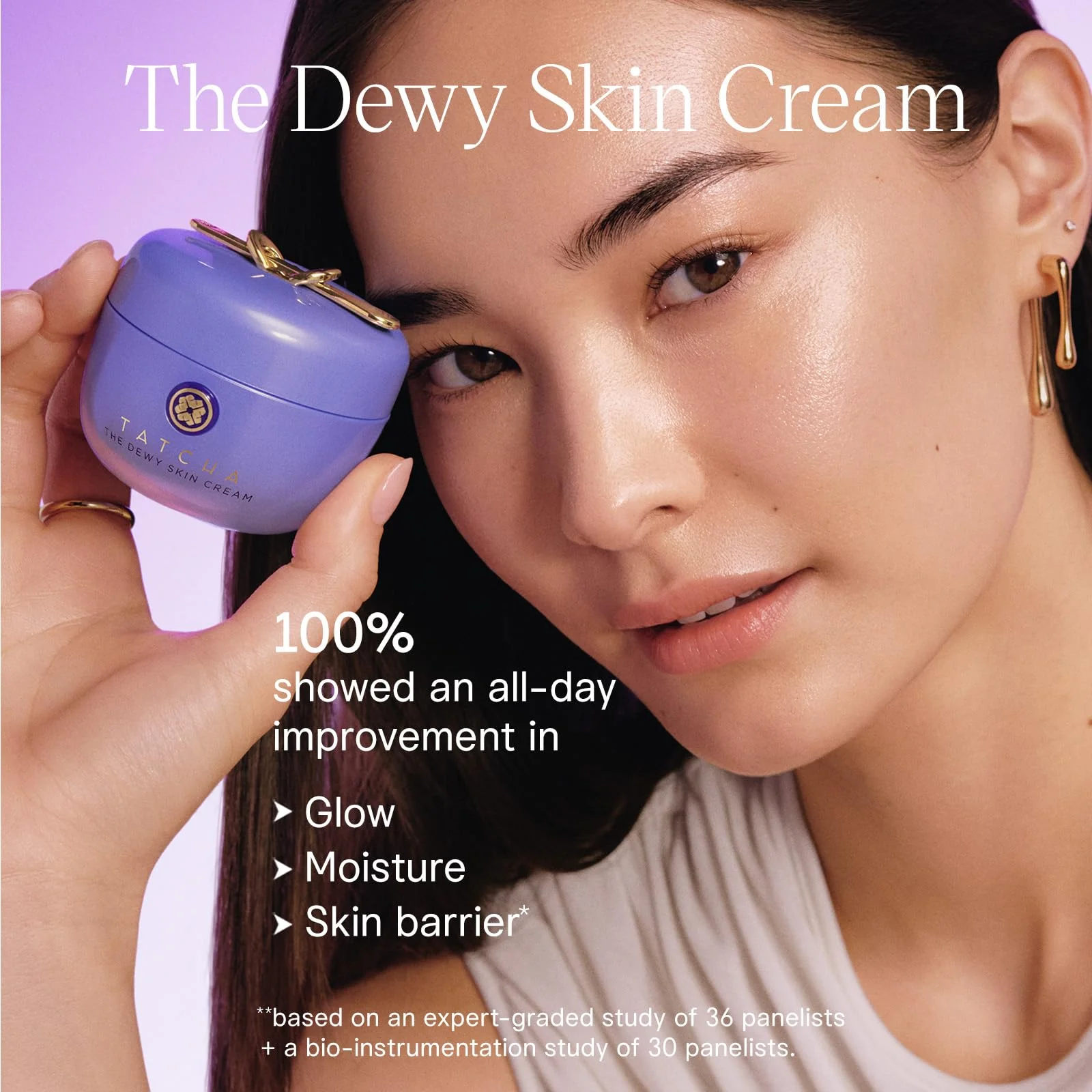 TATCHA The Dewy Skin Cream | Rich Face Cream to Hydrate, Plump and Protect Dry and Combo Skin | 10 ml / 0.34 oz - Image 7