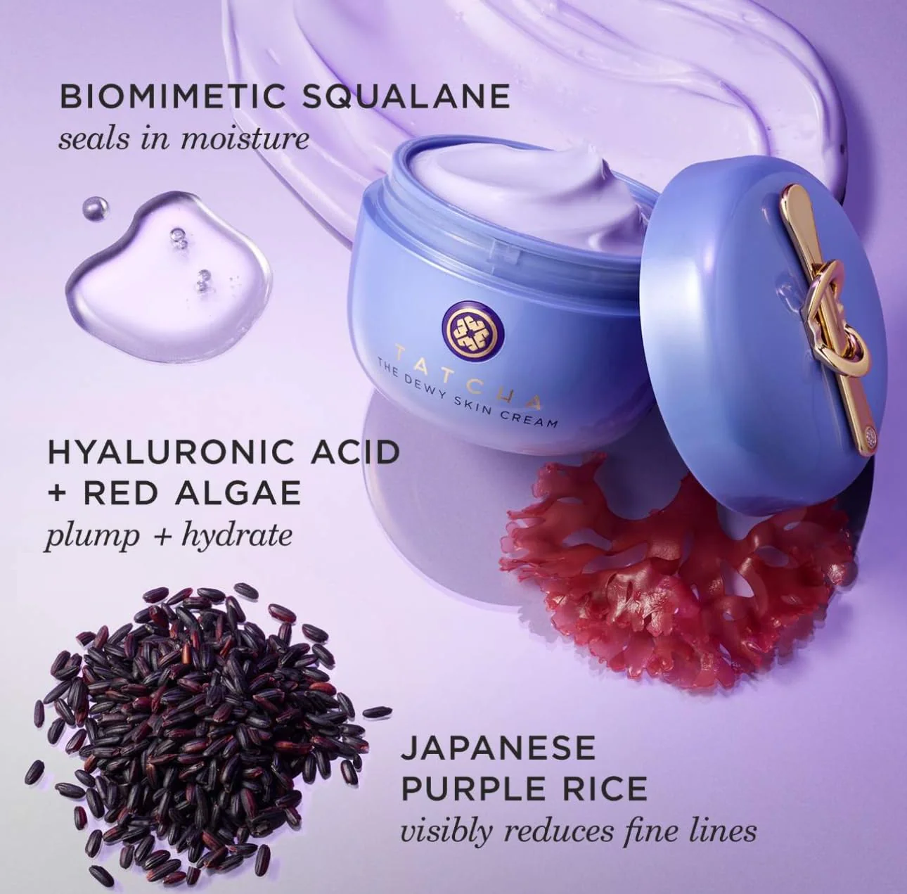 TATCHA The Dewy Skin Cream | Rich Face Cream to Hydrate, Plump and Protect Dry and Combo Skin, 50 ml | 1.7 oz - Image 6