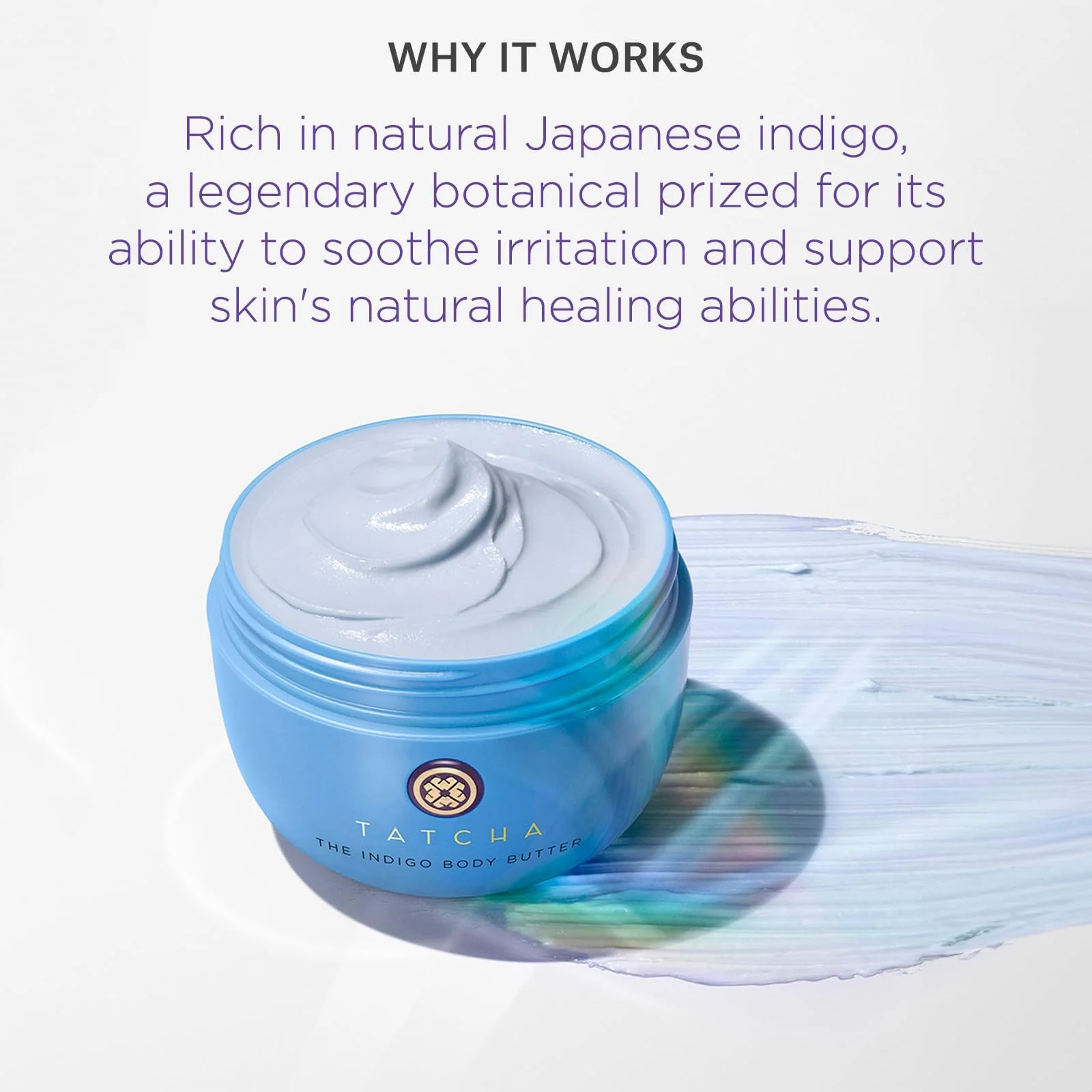 TATCHA The Indigo Body Butter | Soothing Silk Body Cream for Skin Dryness & Eczema, 200 ml | 6.8 oz - Image 4