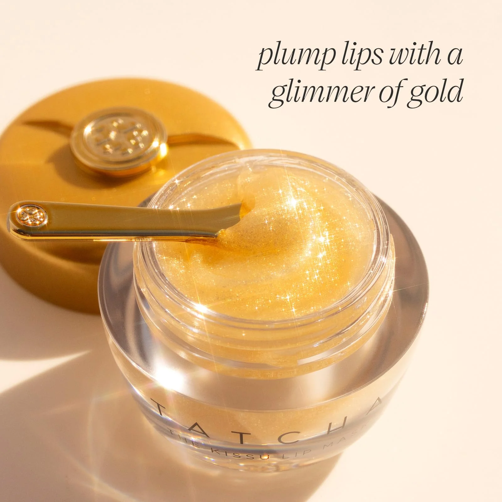 TATCHA The Kissu Gold Leaf Lip Mask | Limited-Edition Restorative Shimmery Lip Mask - Visibly Plumps and Softens for Lush Lips - Image 7