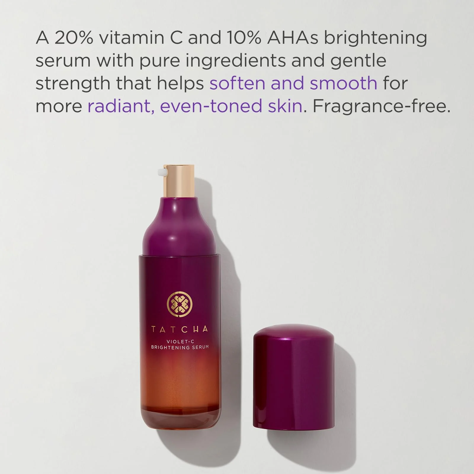 Tatcha Violet-C Brightening Serum | 20% Vitamin C + 10% AHAs | Pure Ingredients to Help Soften & Smooth for More Radiant, Even-Toned Skin | 30 ml / 1 oz - Image 5
