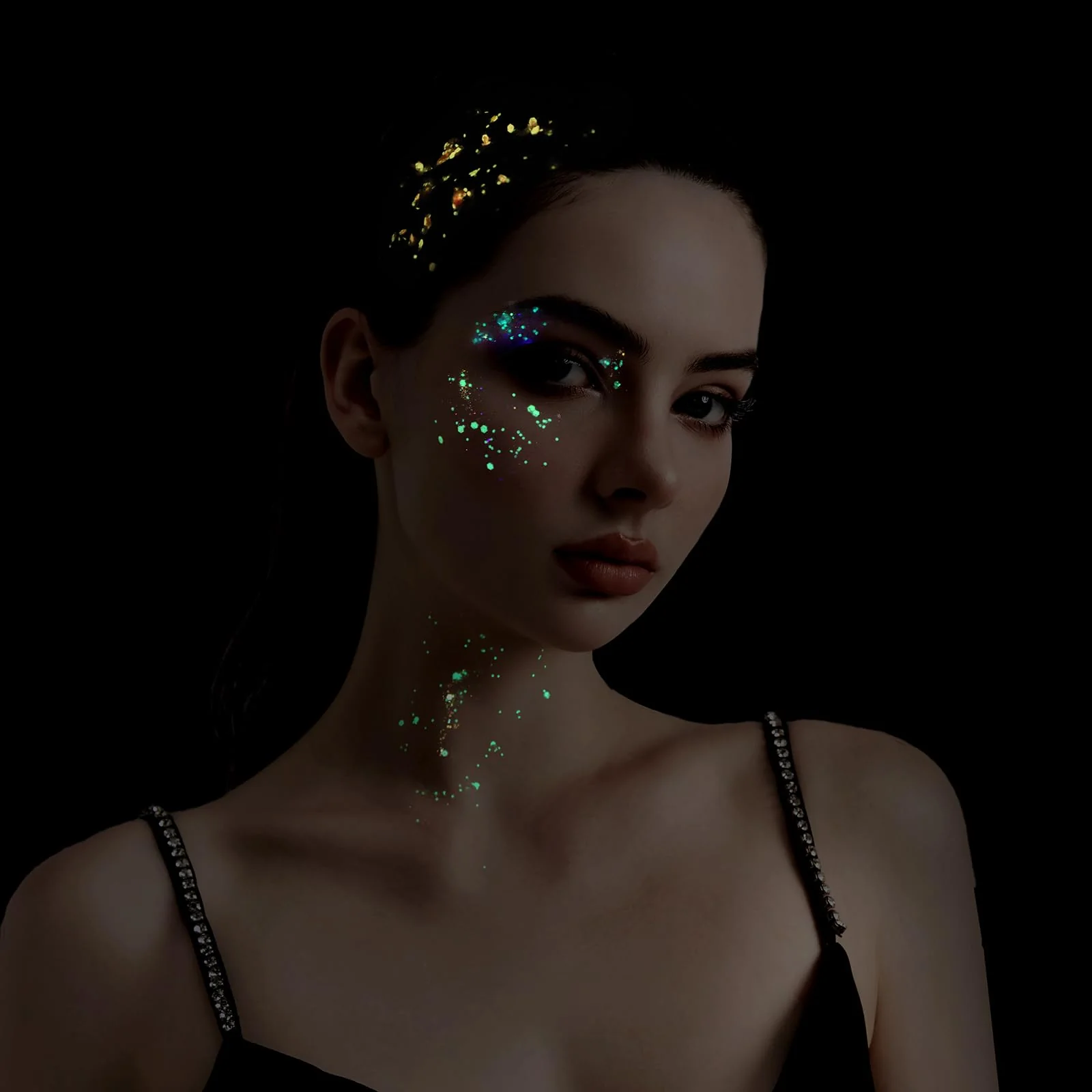 Teenitor 6 Colors Glow in The Dark Glitter Gel, Face Glitter Gel, Body Glitter Hair Glitter for Carnival Makeup UV Black Light Party Cheer Raves Festivals - Image 2