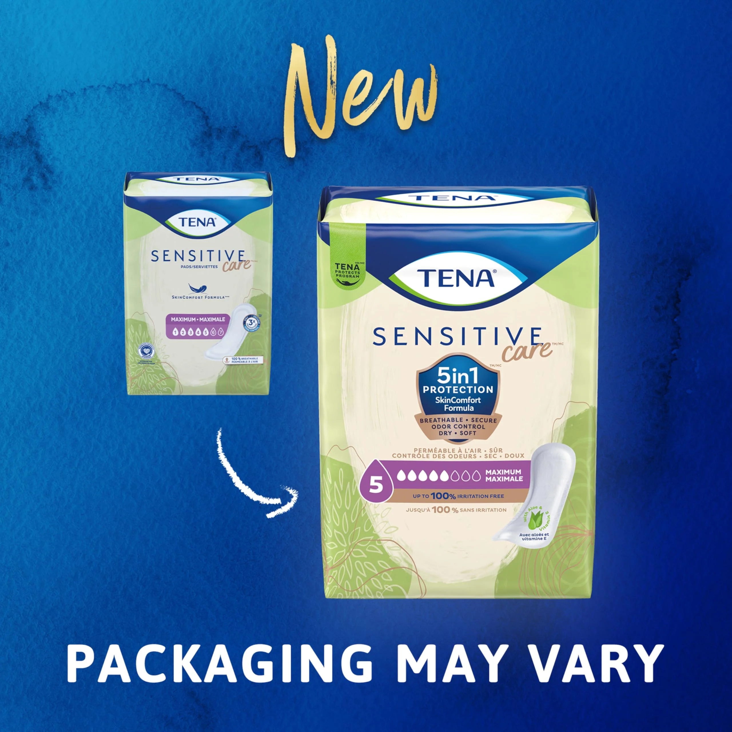 TENA Sensitive Care Maximum Absorbency Incontinence Pads for Women, Bladder Control Pad, Long Length, 39 Count (Packaging May Vary) - Image 7
