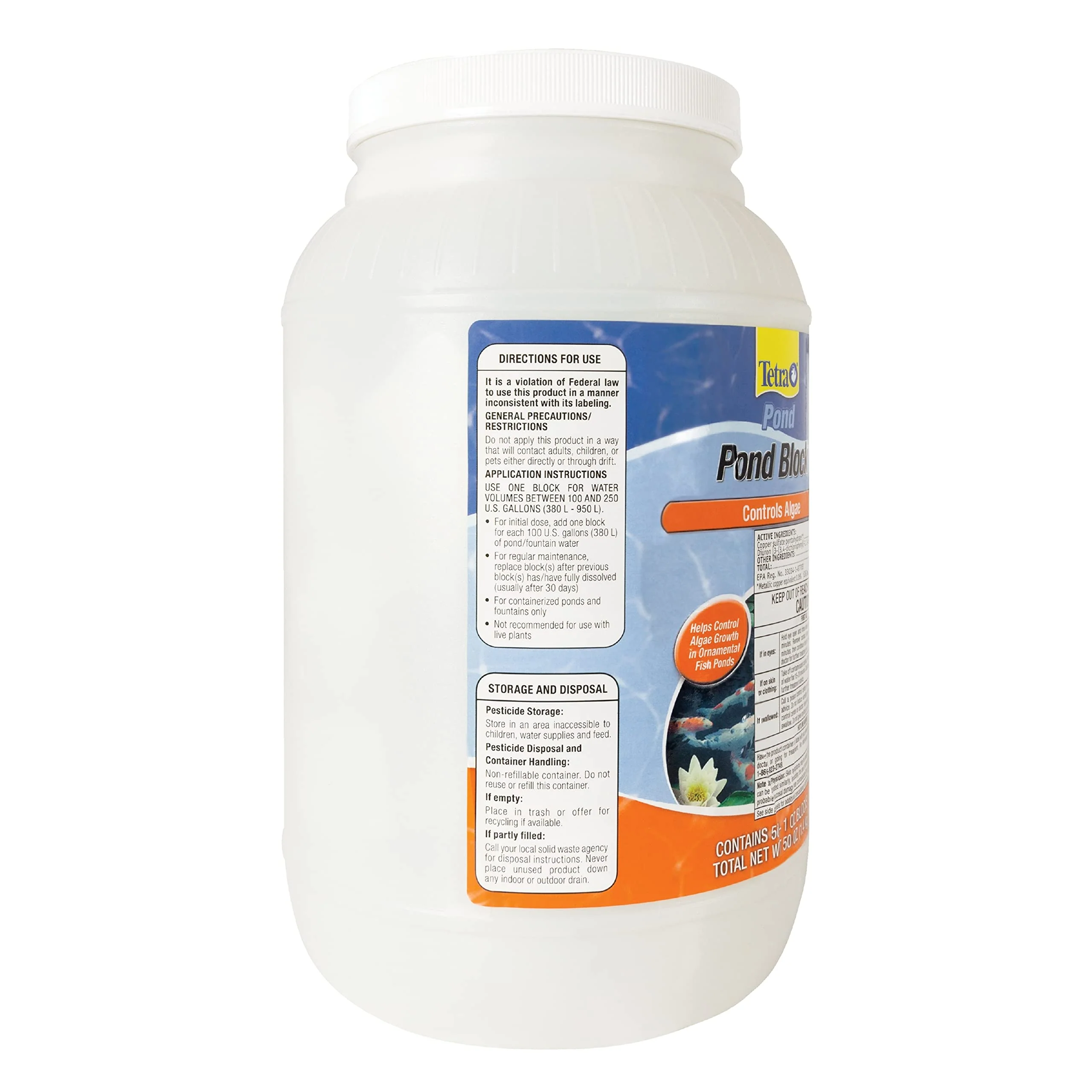 TetraPond Pond Block, 50 Count, Helps Control Algae Growth in Ornamental Fish Ponds - Image 5