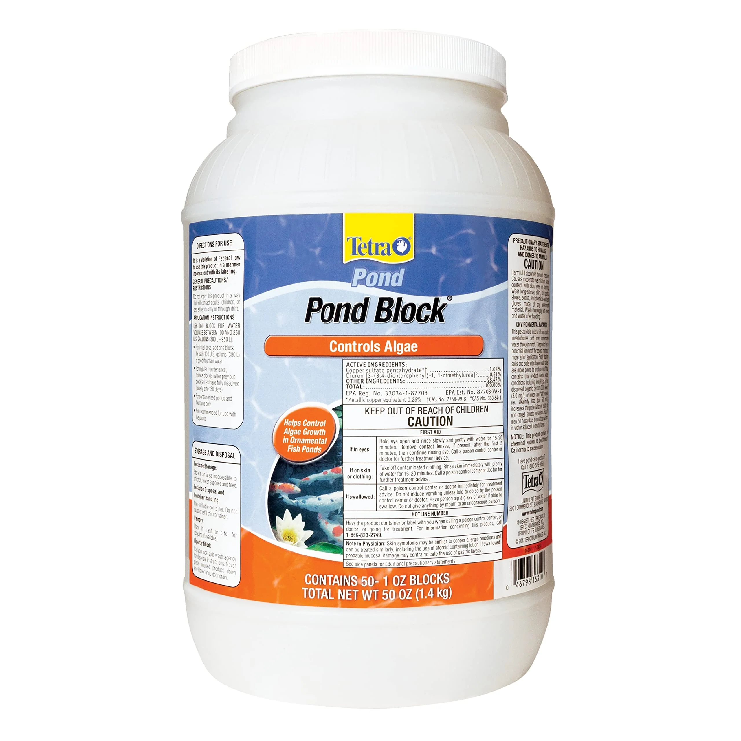 TetraPond Pond Block, 50 Count, Helps Control Algae Growth in Ornamental Fish Ponds - Image 6