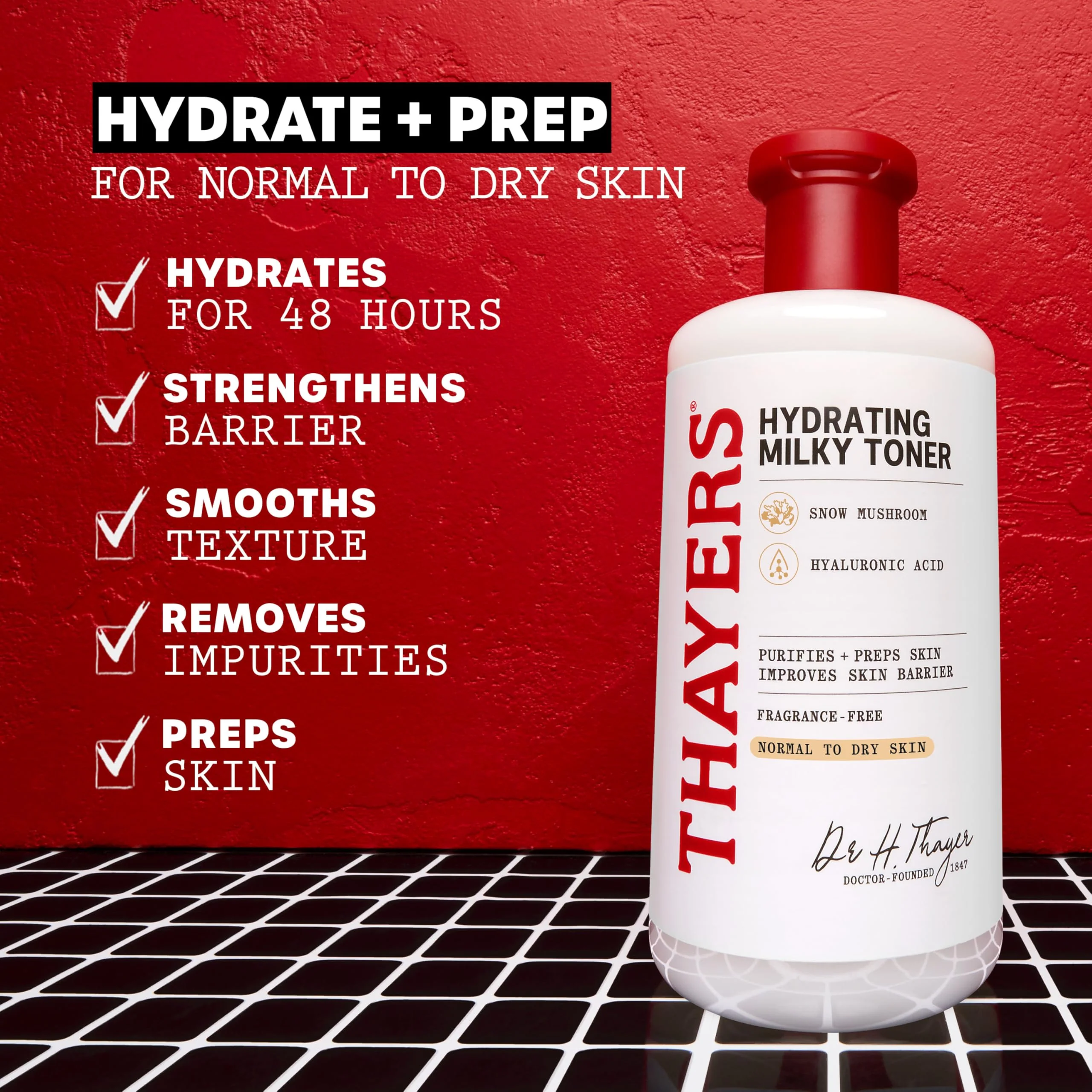 THAYERS Milky Face Toner Skin Care with Snow Mushroom Tremella and Hyaluronic Acid, Natural Gentle Facial Toner, for Dry and Sensitive Skin, 355mL - Image 7