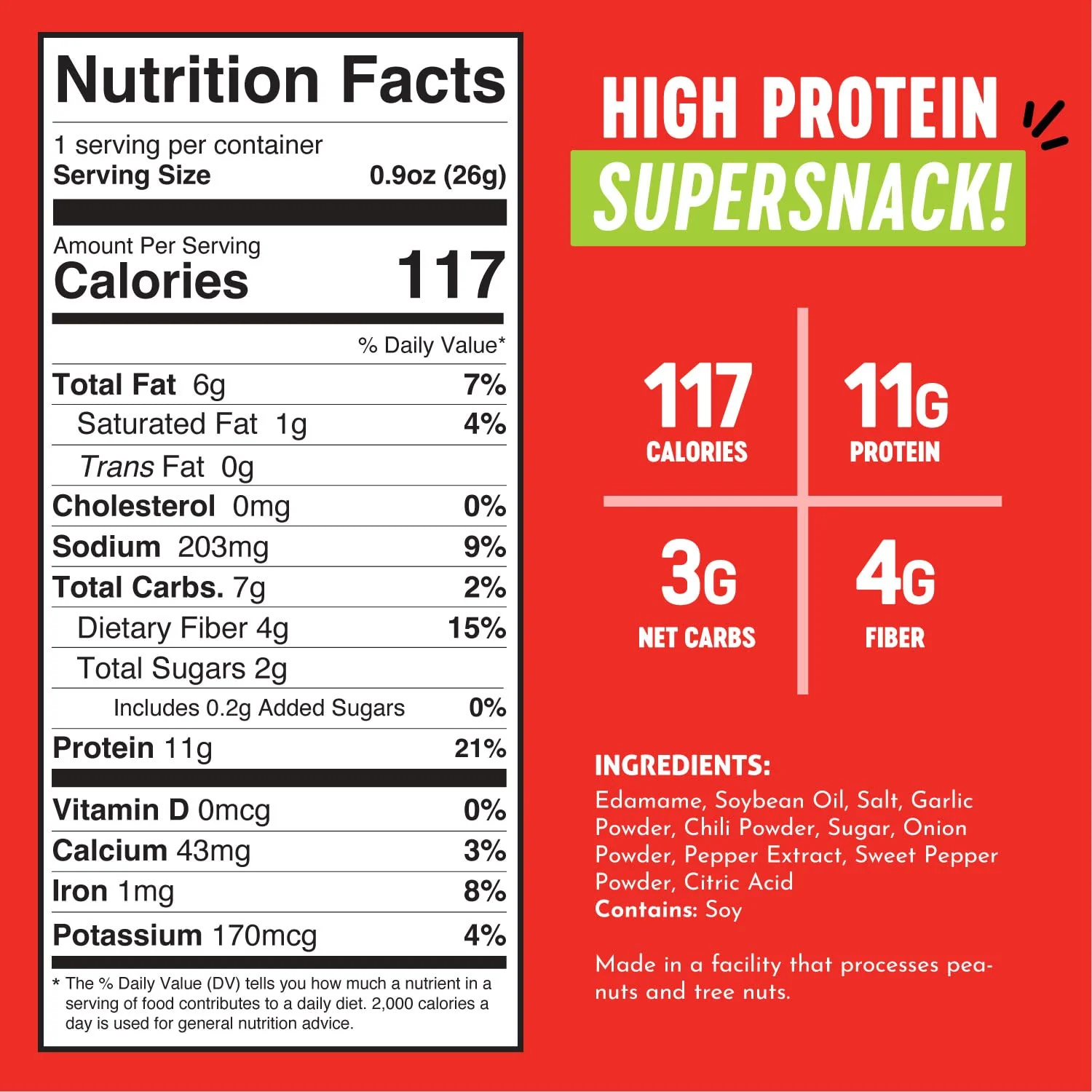 The Only Bean Crunchy Roasted Edamame Snacks Pack (Sriracha), Protein Keto Food, Gluten Free, Asian Japanese Snacks, Hot Spicy Snack, 0.9oz 10 Pack - Image 6