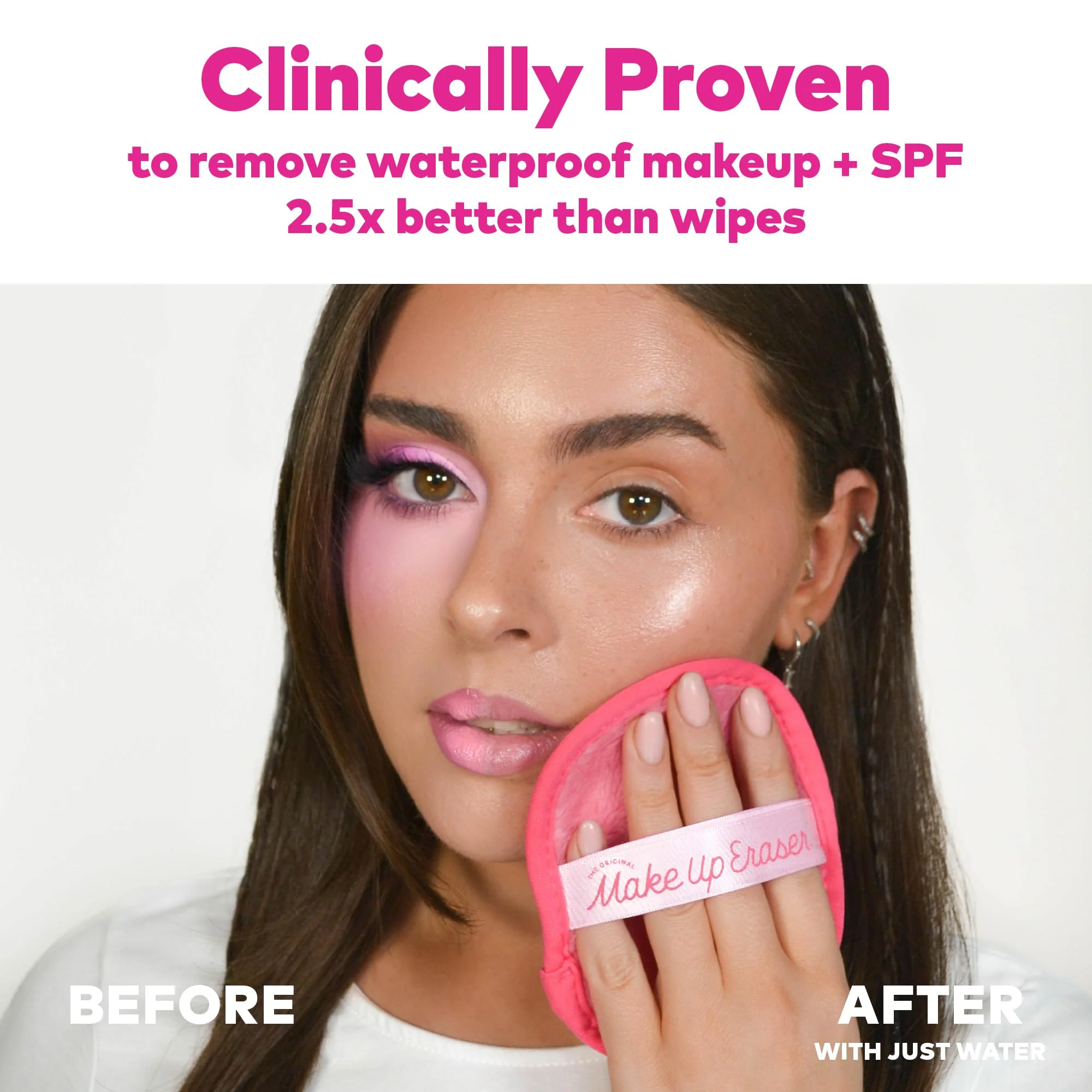 The Original MakeUp Eraser 7-Day Set, Erase All Makeup with Just Water, Including Waterproof Mascara, Eyeliner, Foundation, Lipstick, Sunscreen, and More! Dewy Glow, 7ct. - Image 8